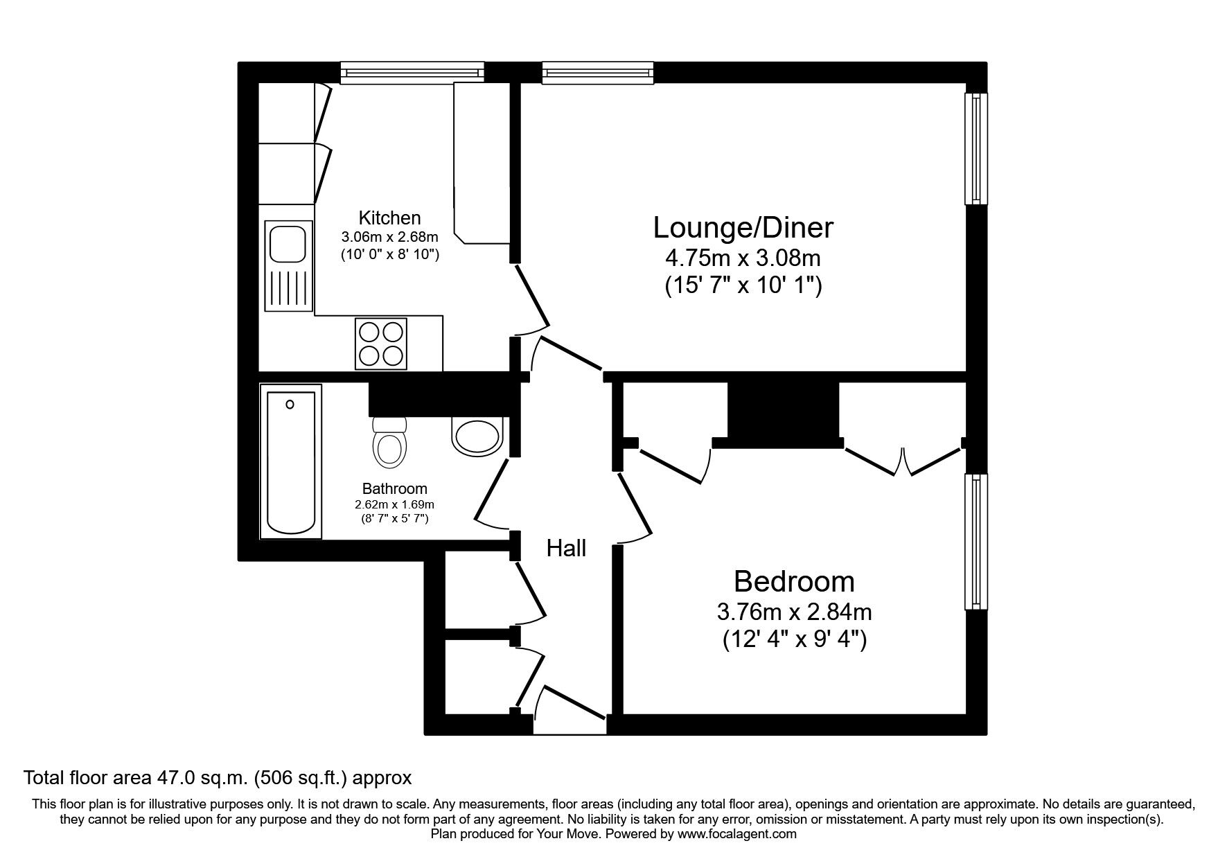 Floorplan of 1 bedroom  Flat to rent, Panfield Road, London, SE2