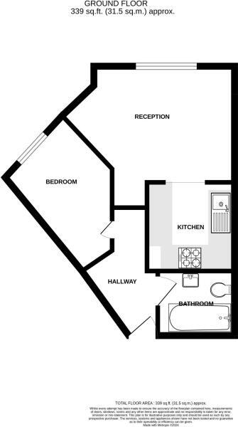 Floorplan of 1 bedroom  Flat for sale, Marathon Way, London, SE28