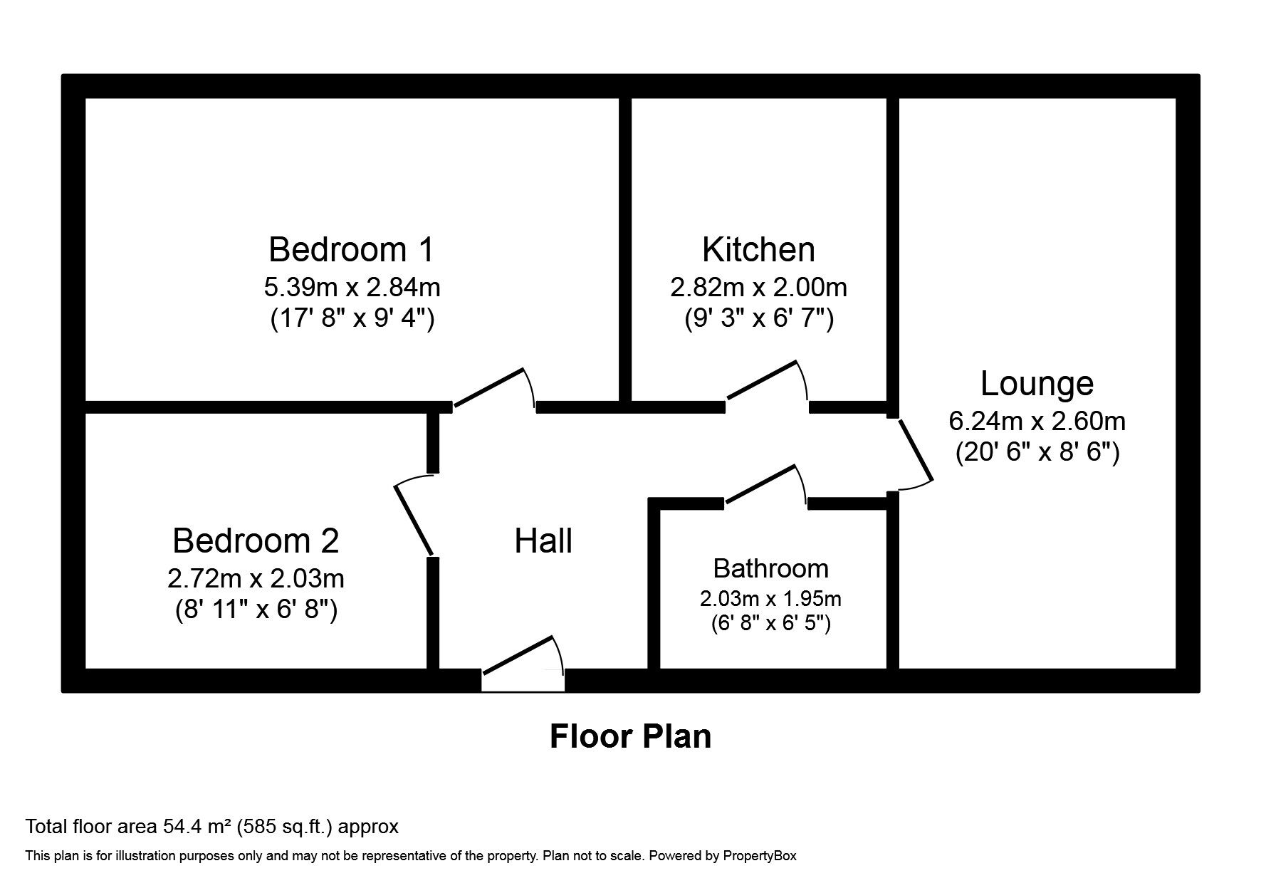 Floorplan of 2 bedroom  Flat to rent, Felixstowe Road, London, SE2