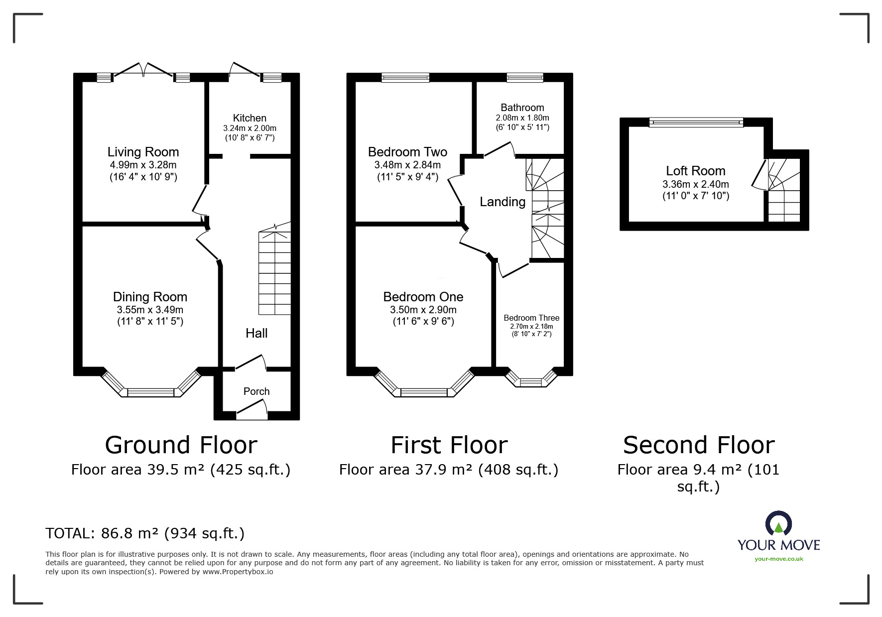 Floorplan of 3 bedroom Mid Terrace House for sale, Bendmore Avenue, London, SE2