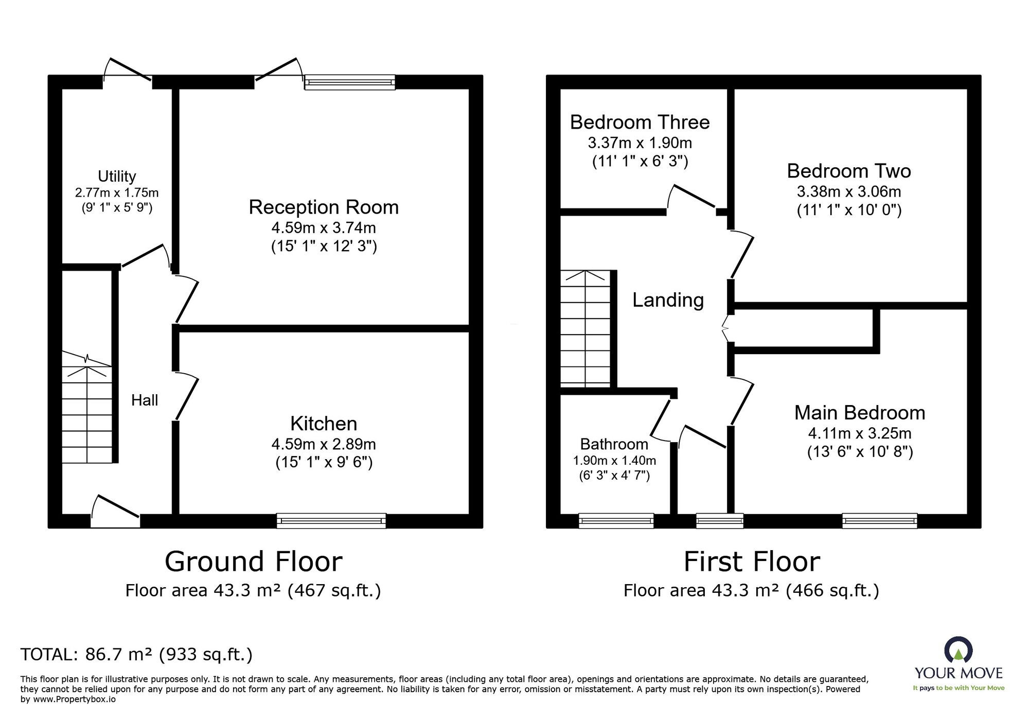 Floorplan of 3 bedroom Mid Terrace House for sale, Felixstowe Road, London, SE2