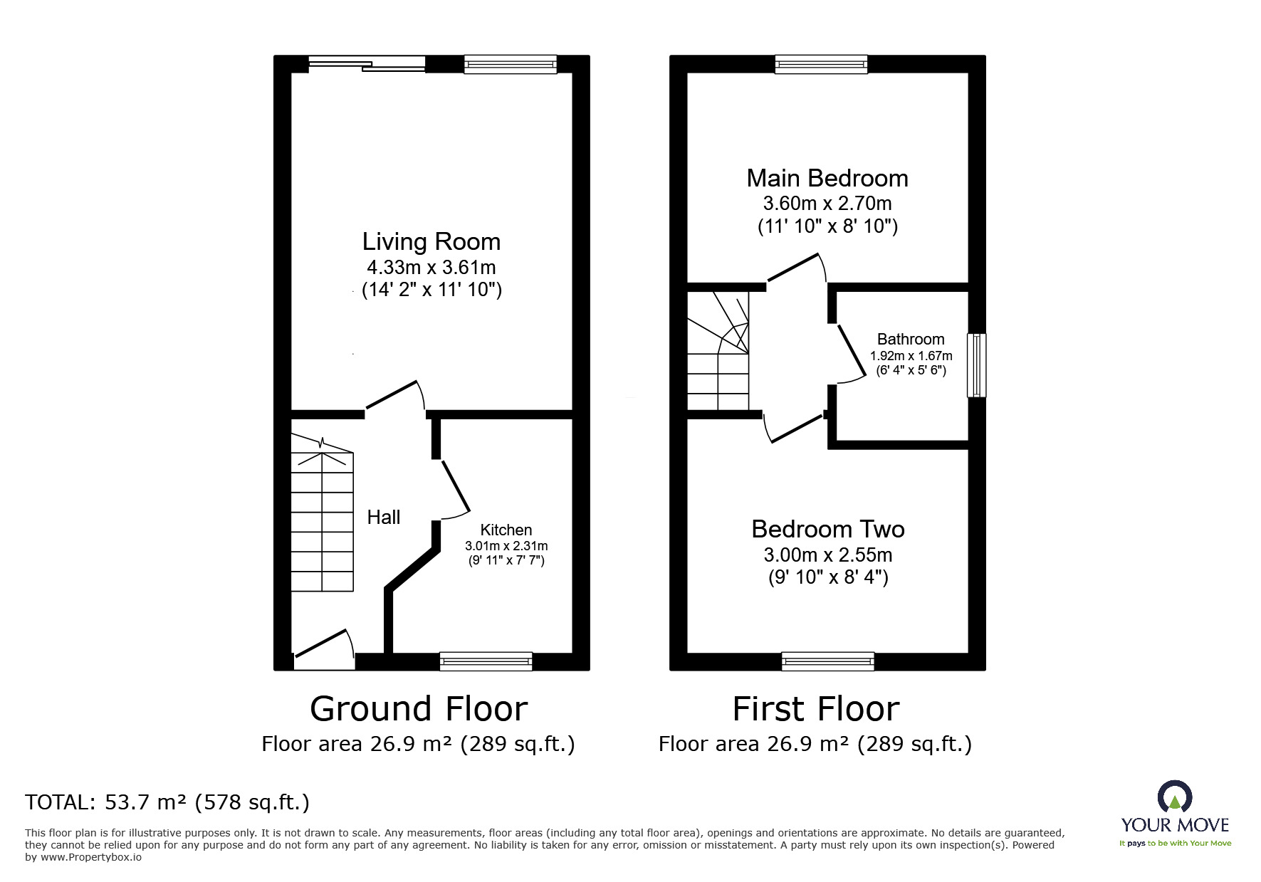 Floorplan of 2 bedroom End Terrace House for sale, Troon Close, London, SE28