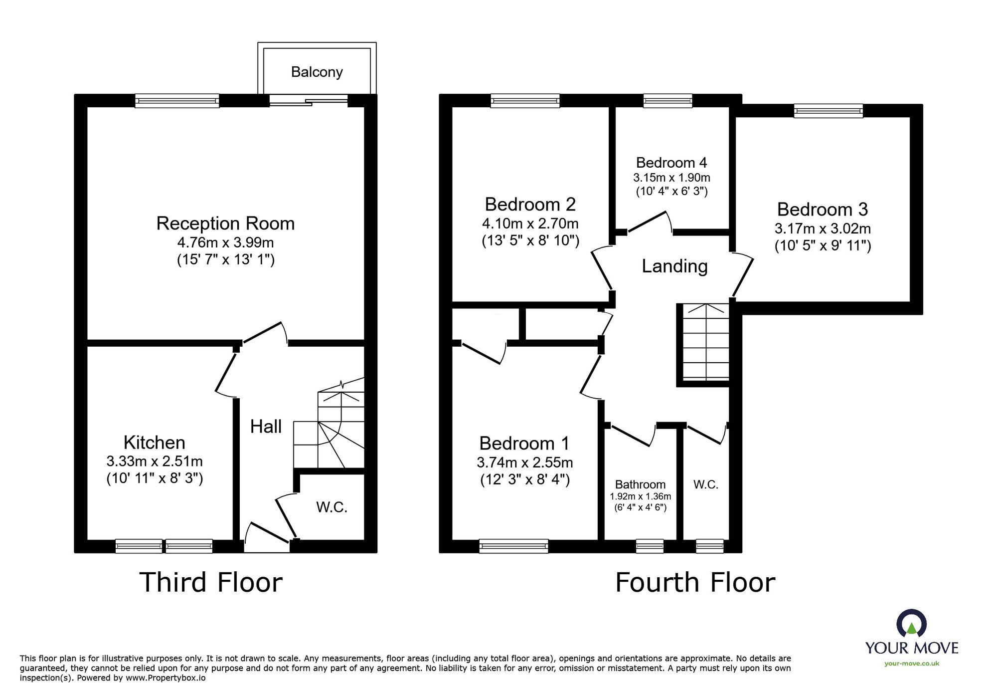 Floorplan of 4 bedroom  Flat for sale, Sewell Road, London, SE2