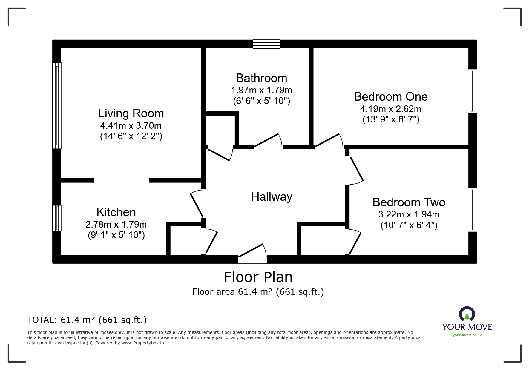 Floorplan of 2 bedroom  Flat for sale, Cantwell Road, London, SE18