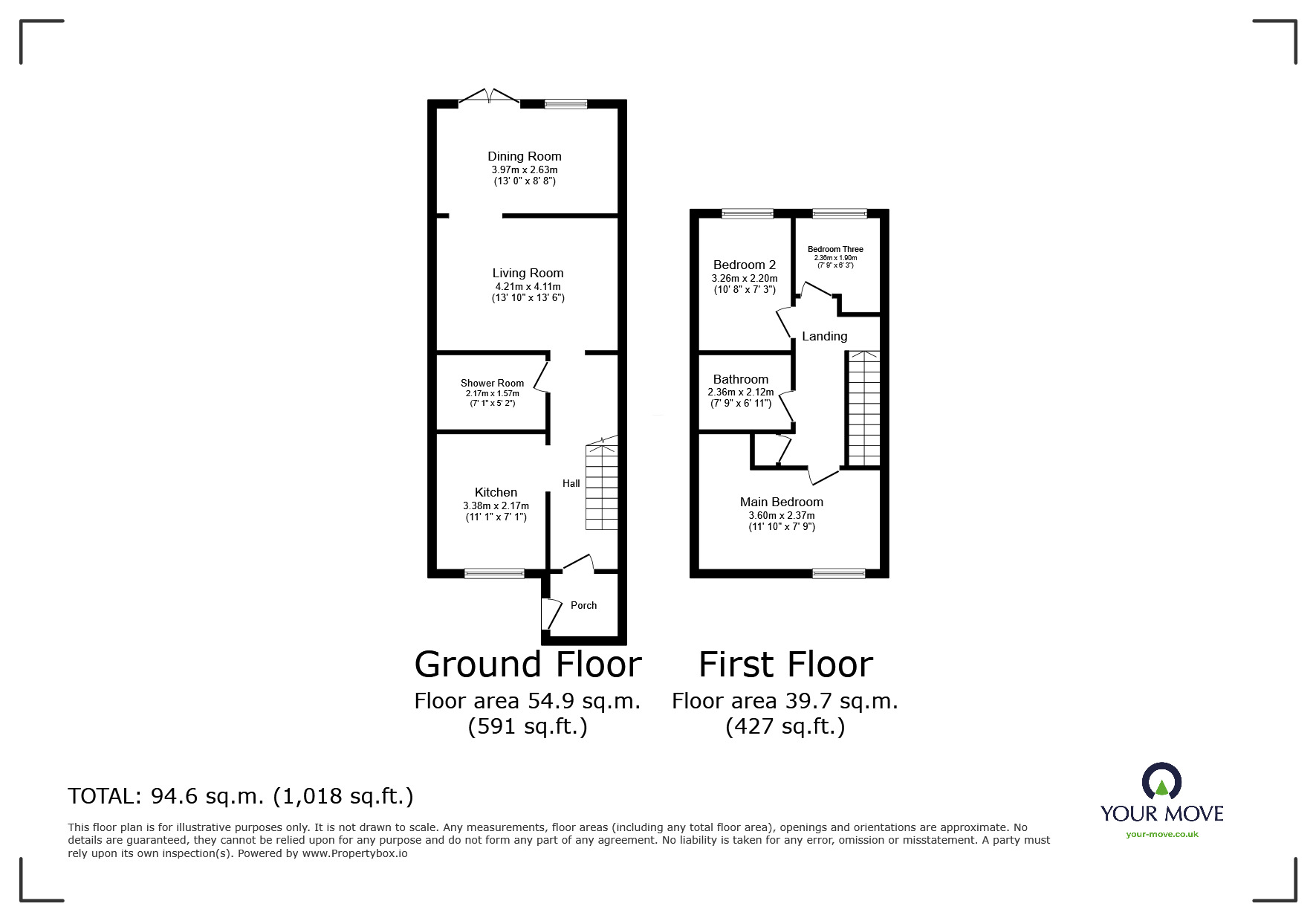 Floorplan of 3 bedroom End Terrace House for sale, Whernside Close, London, SE28