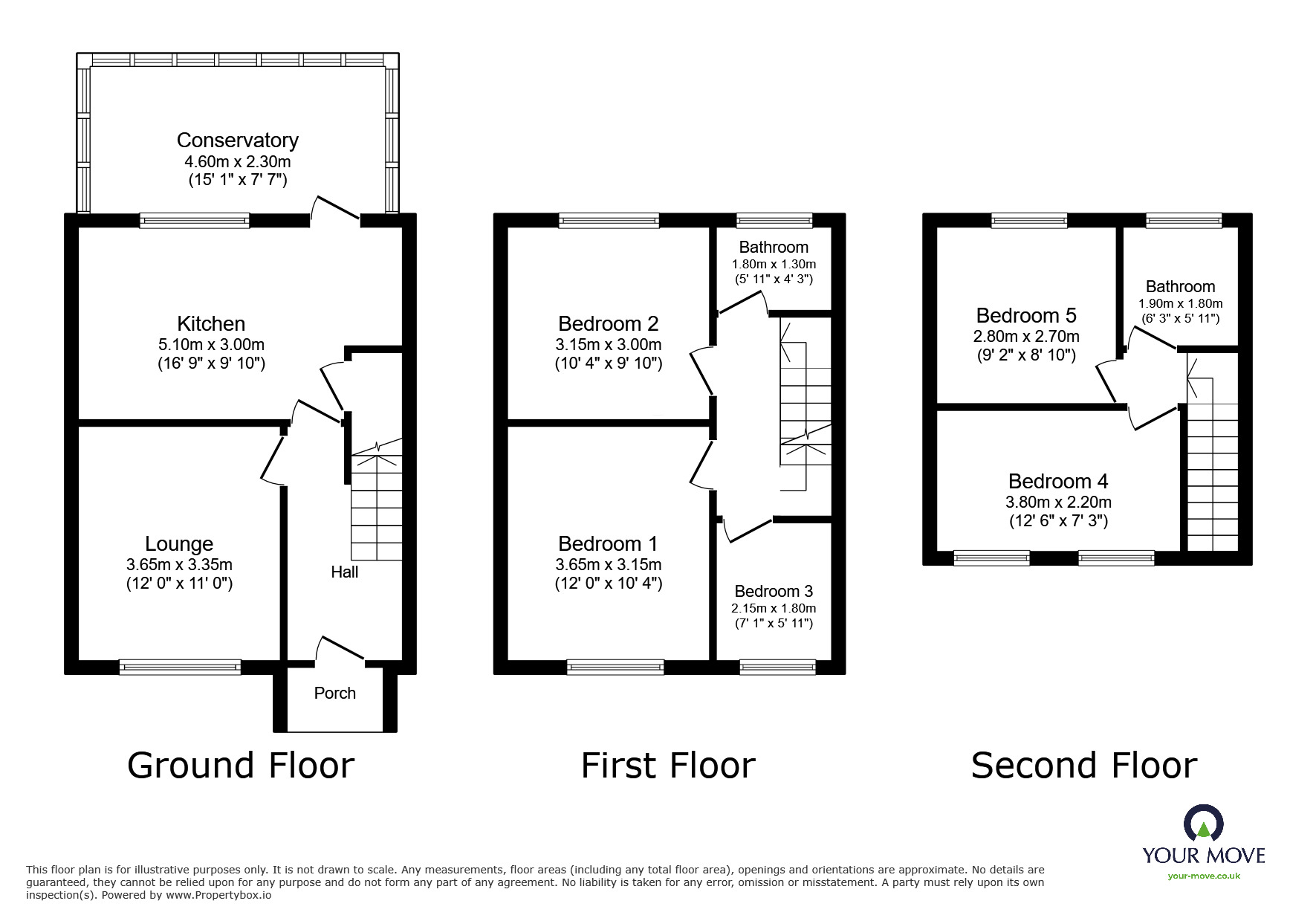 Floorplan of 5 bedroom Mid Terrace House for sale, Rushdene, London, SE2