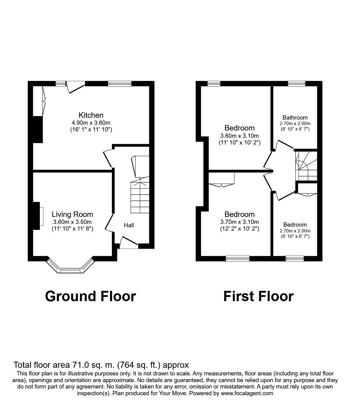 Floorplan of 3 bedroom Mid Terrace House for sale, Basildon Road, London, SE2