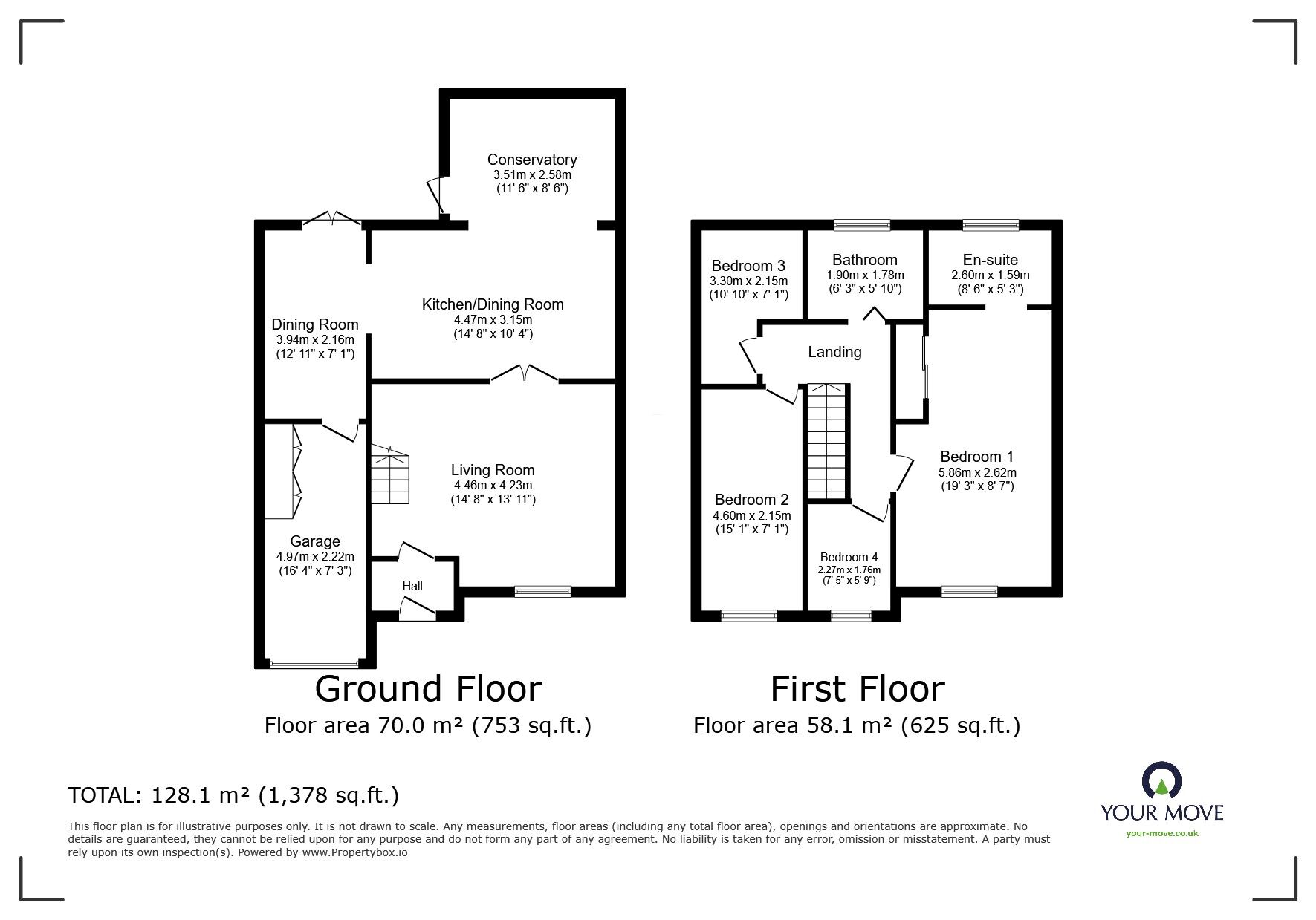 Floorplan of 4 bedroom Detached House for sale, Brow Close, Worsbrough, South Yorkshire, S70