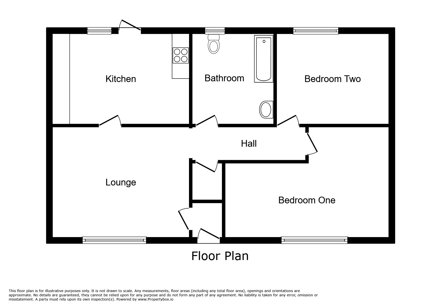 Floorplan of 2 bedroom  Flat to rent, Newton Street, Barnsley, South Yorkshire, S70