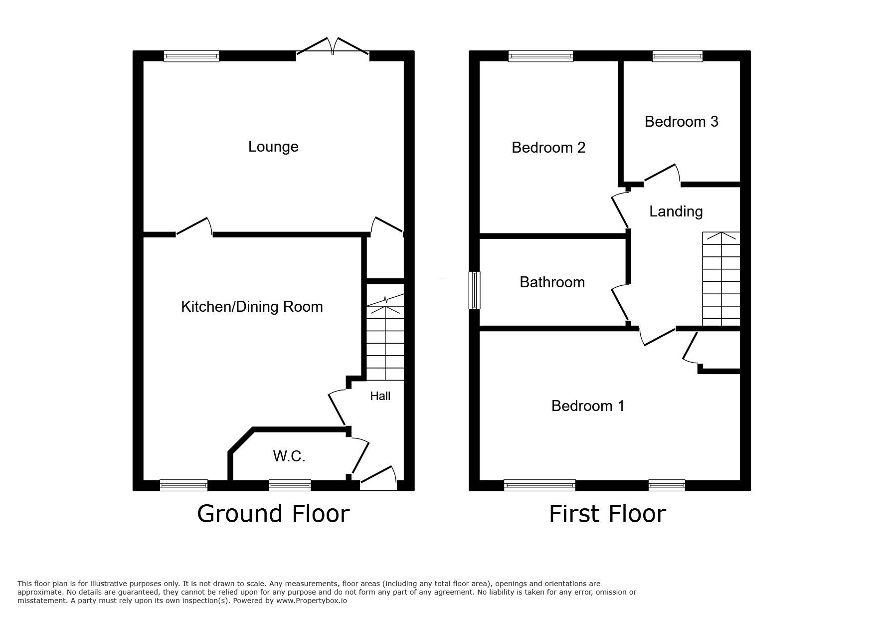 Floorplan of 3 bedroom End Terrace House for sale, Larch Place, Barnsley, South Yorkshire, S70