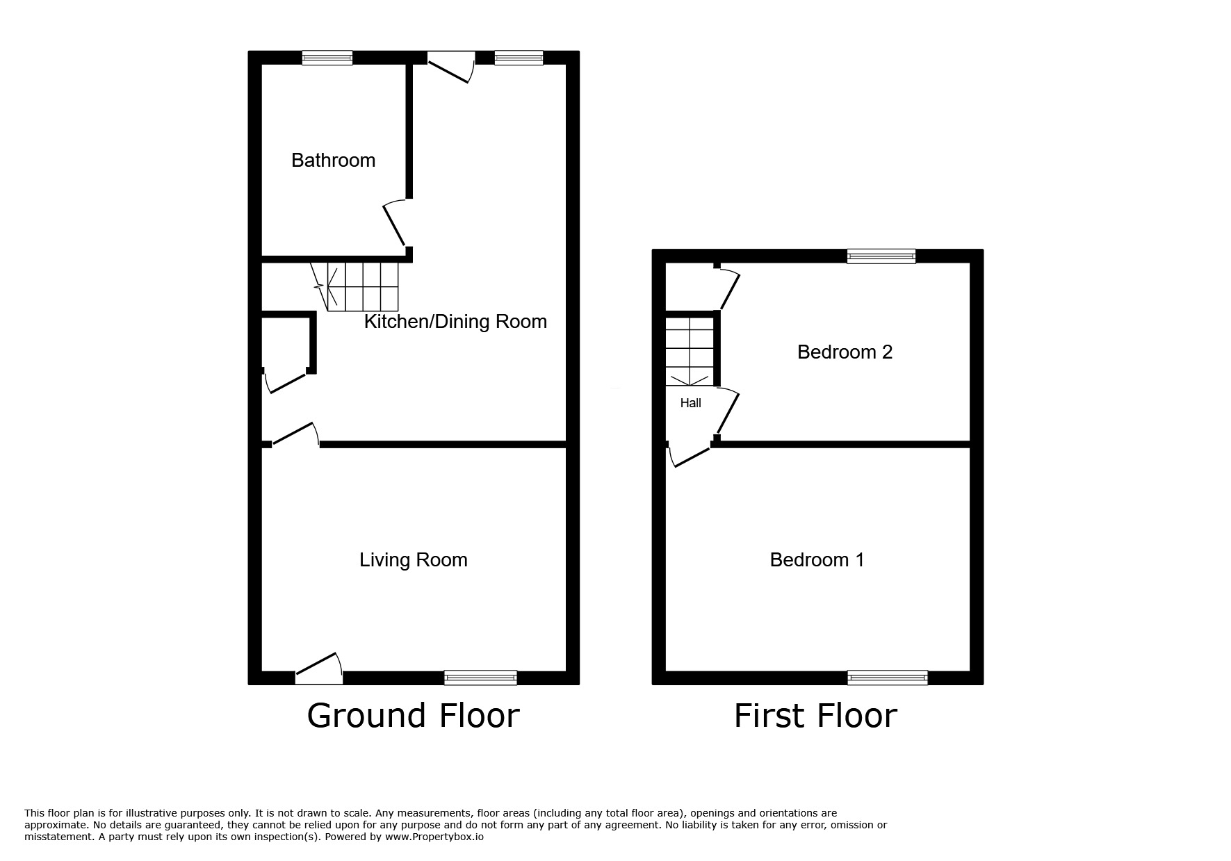 Floorplan of 2 bedroom End Terrace House for sale, Oak Road, Shafton, South Yorkshire, S72