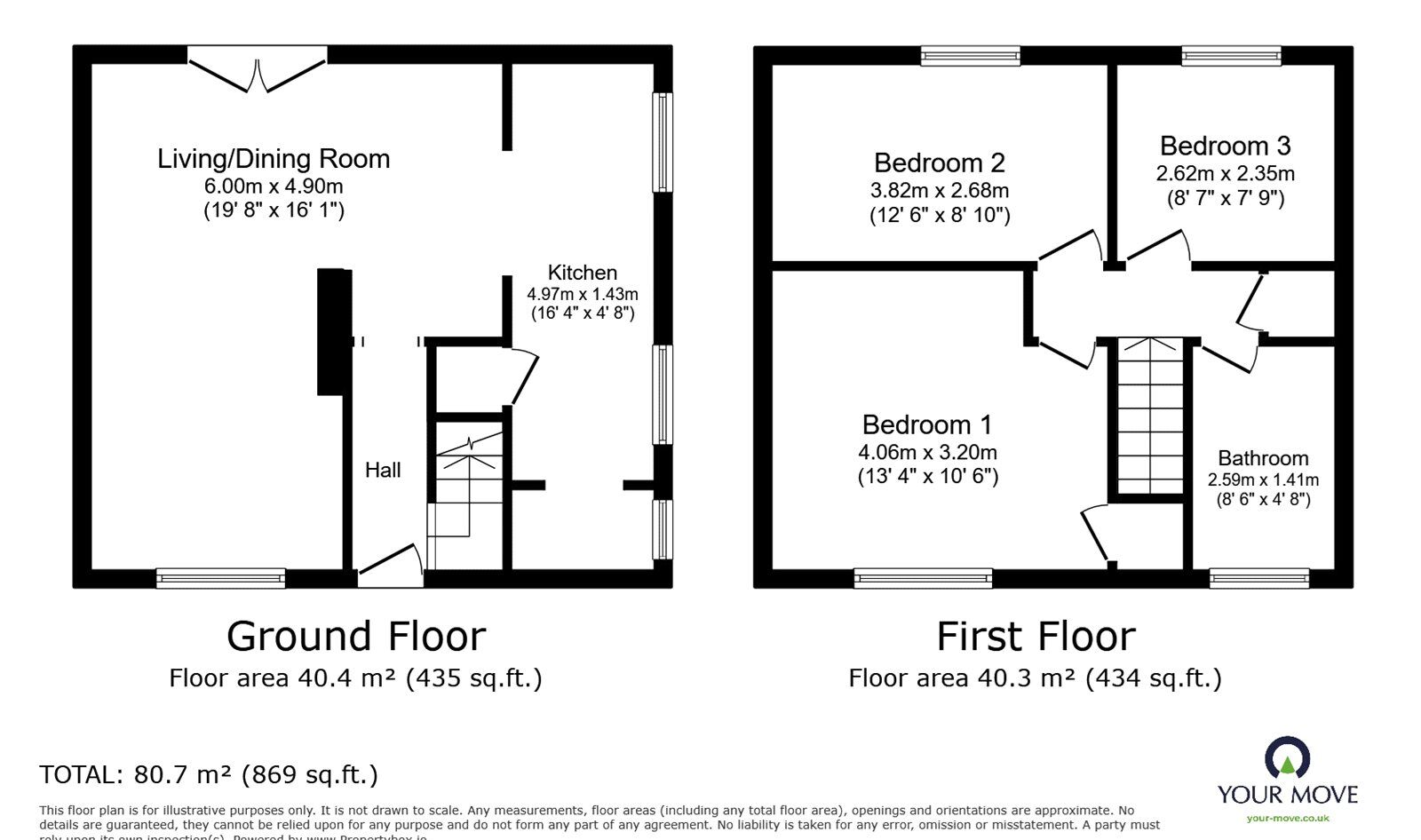 Floorplan of 3 bedroom Semi Detached House for sale, Queens Road, Grimethorpe, South Yorkshire, S72