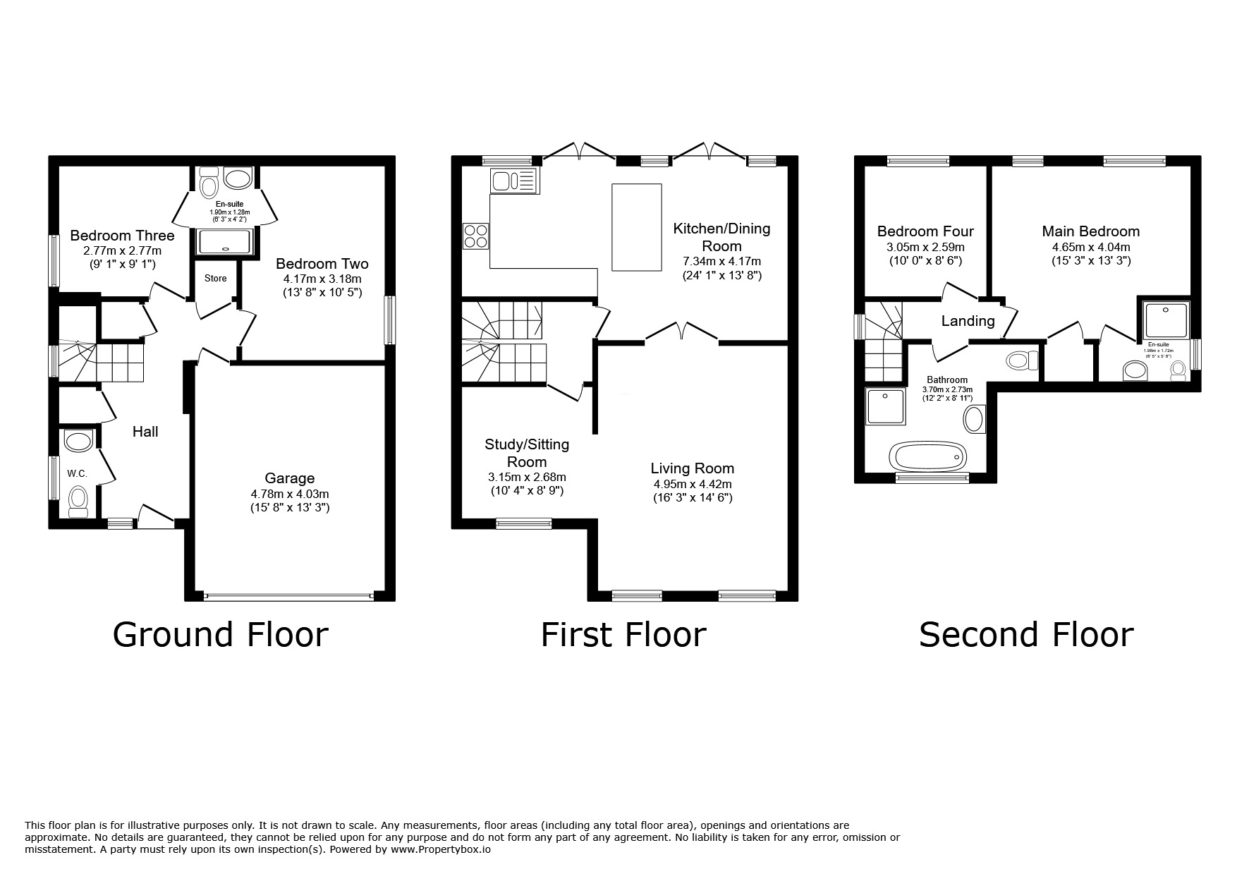 Floorplan of 4 bedroom Detached House for sale, Ladyroyd, Silkstone Common, South Yorkshire, S75