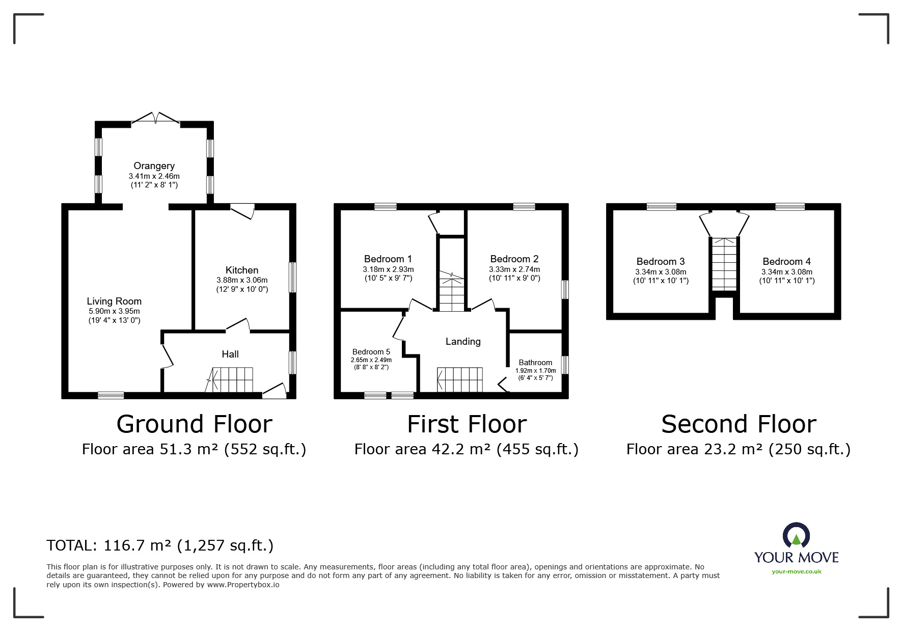 Floorplan of 5 bedroom Semi Detached House for sale, Derwent Road, Barnsley, South Yorkshire, S71