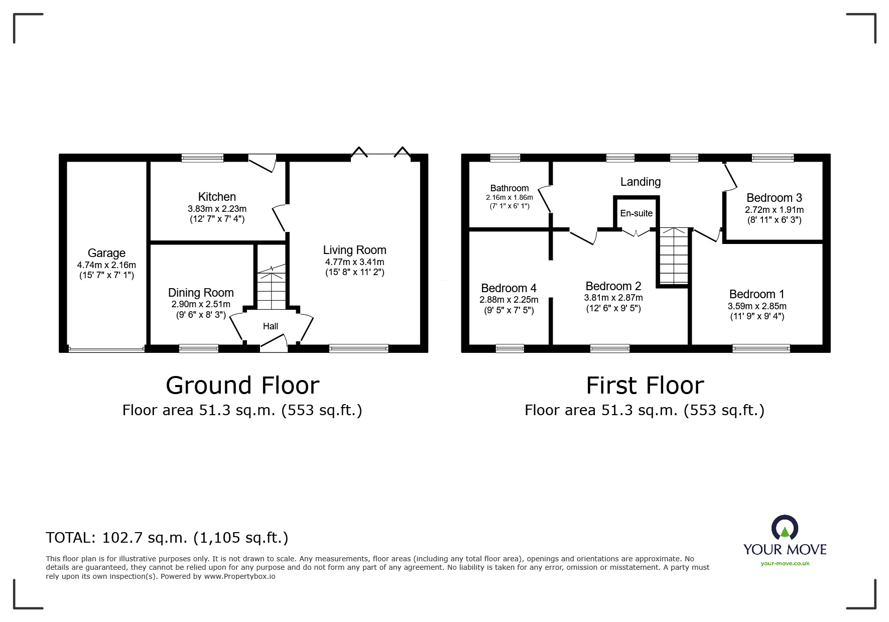 Floorplan of 4 bedroom Detached House for sale, Worral Close, Worsbrough, South Yorkshire, S70