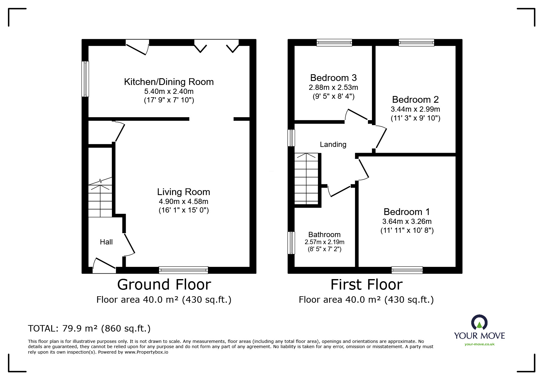 Floorplan of 3 bedroom Semi Detached House to rent, Nancy Road, Grimethorpe, South Yorkshire, S72