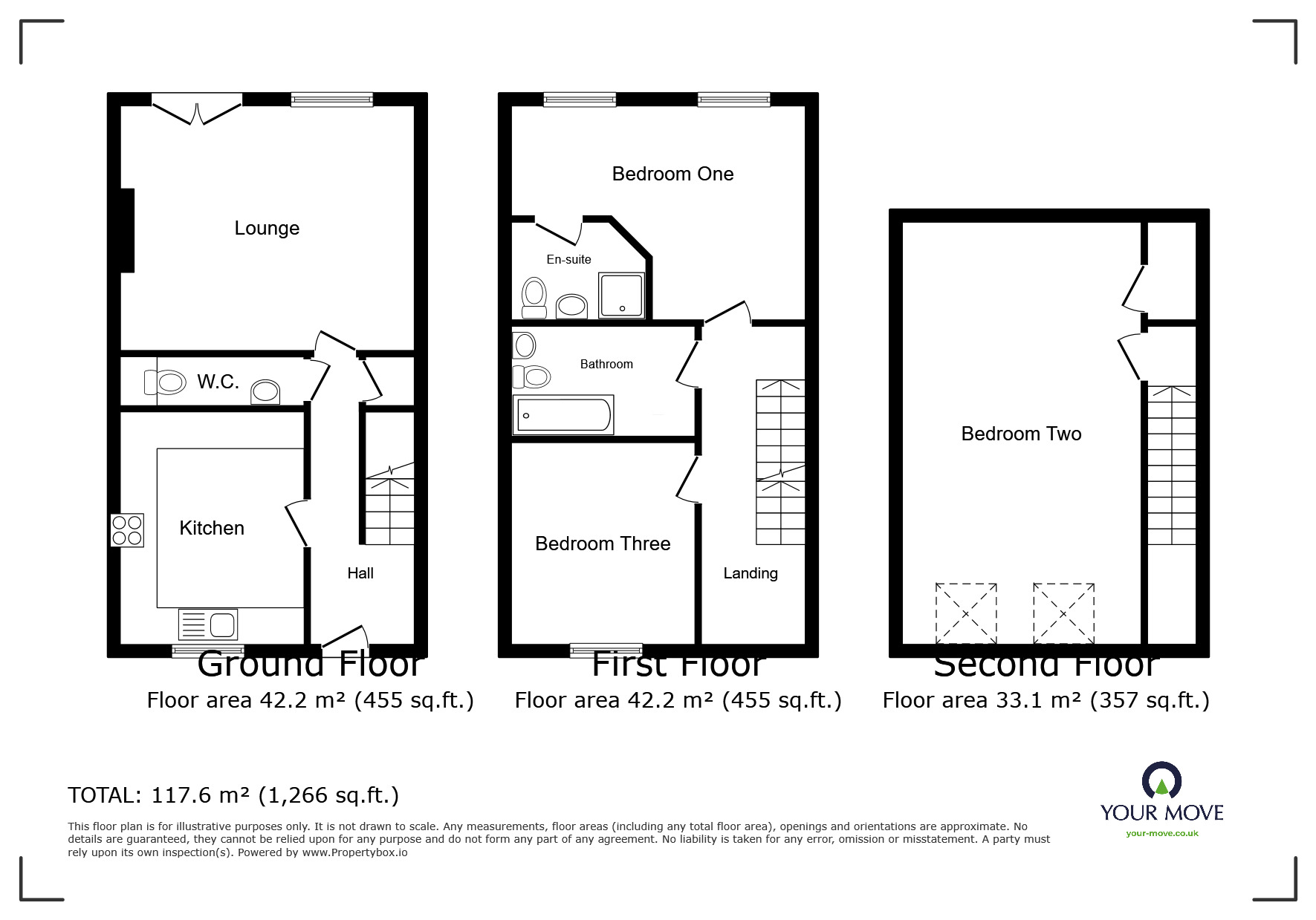 Floorplan of 3 bedroom Mid Terrace House to rent, Hope Street, Low Valley, Barnsley, S73