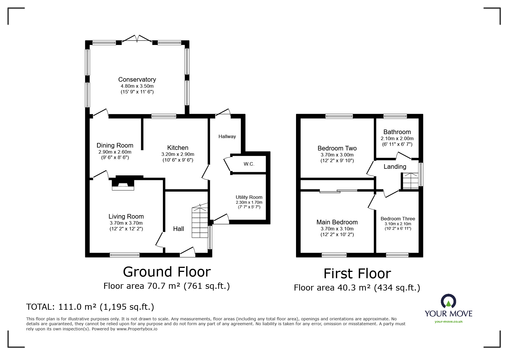 Floorplan of 3 bedroom Semi Detached House for sale, Laxton Road, Barnsley, South Yorkshire, S71