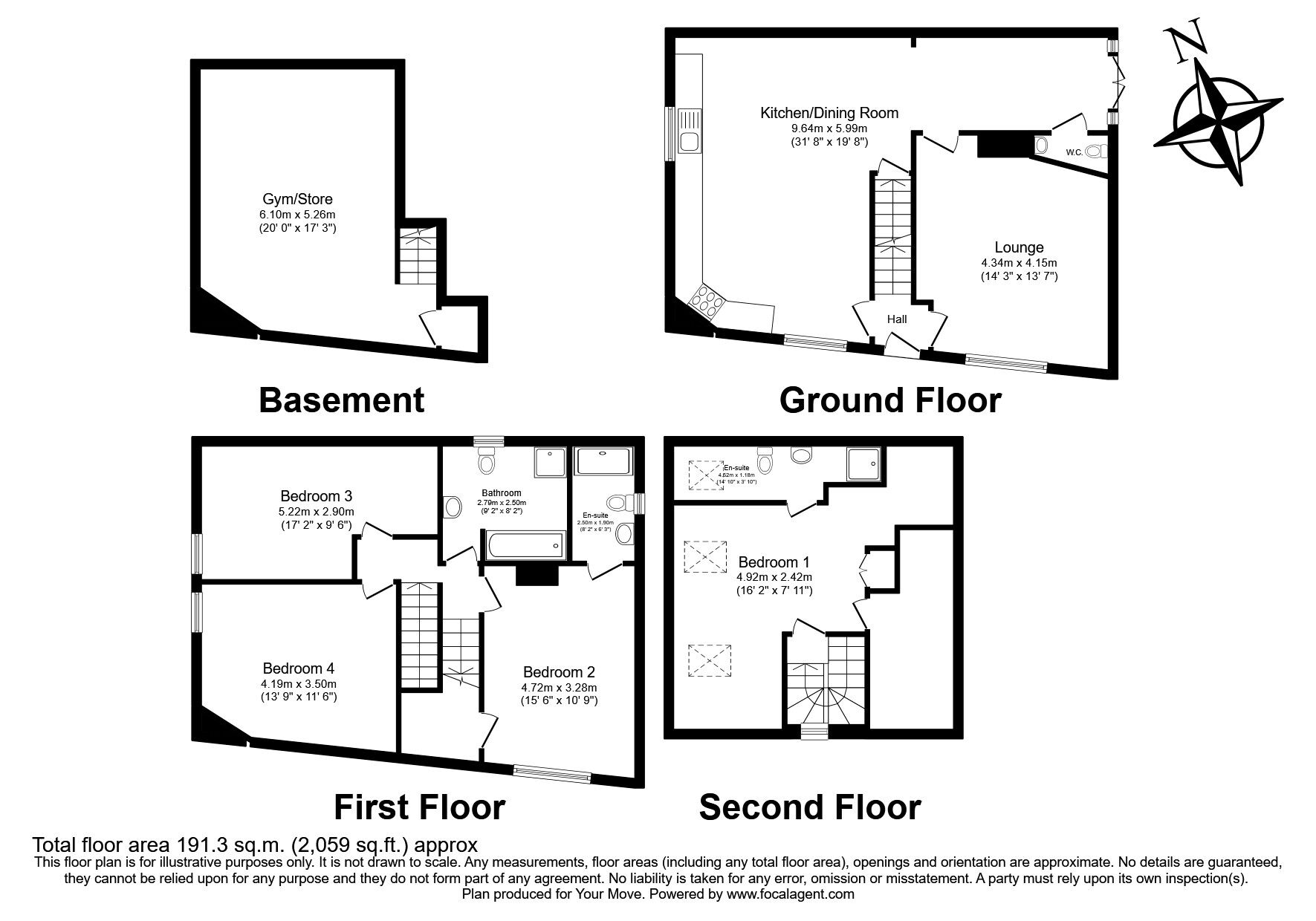 Floorplan of 4 bedroom Detached House to rent, Bloomfield Road, Darton, South Yorkshire, S75