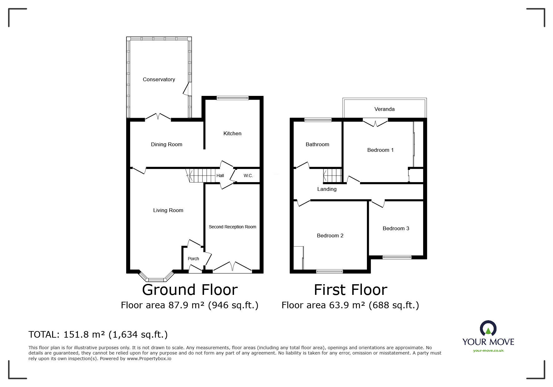 Floorplan of 3 bedroom Detached House for sale, Low Croft, Wombwell, South Yorkshire, S73