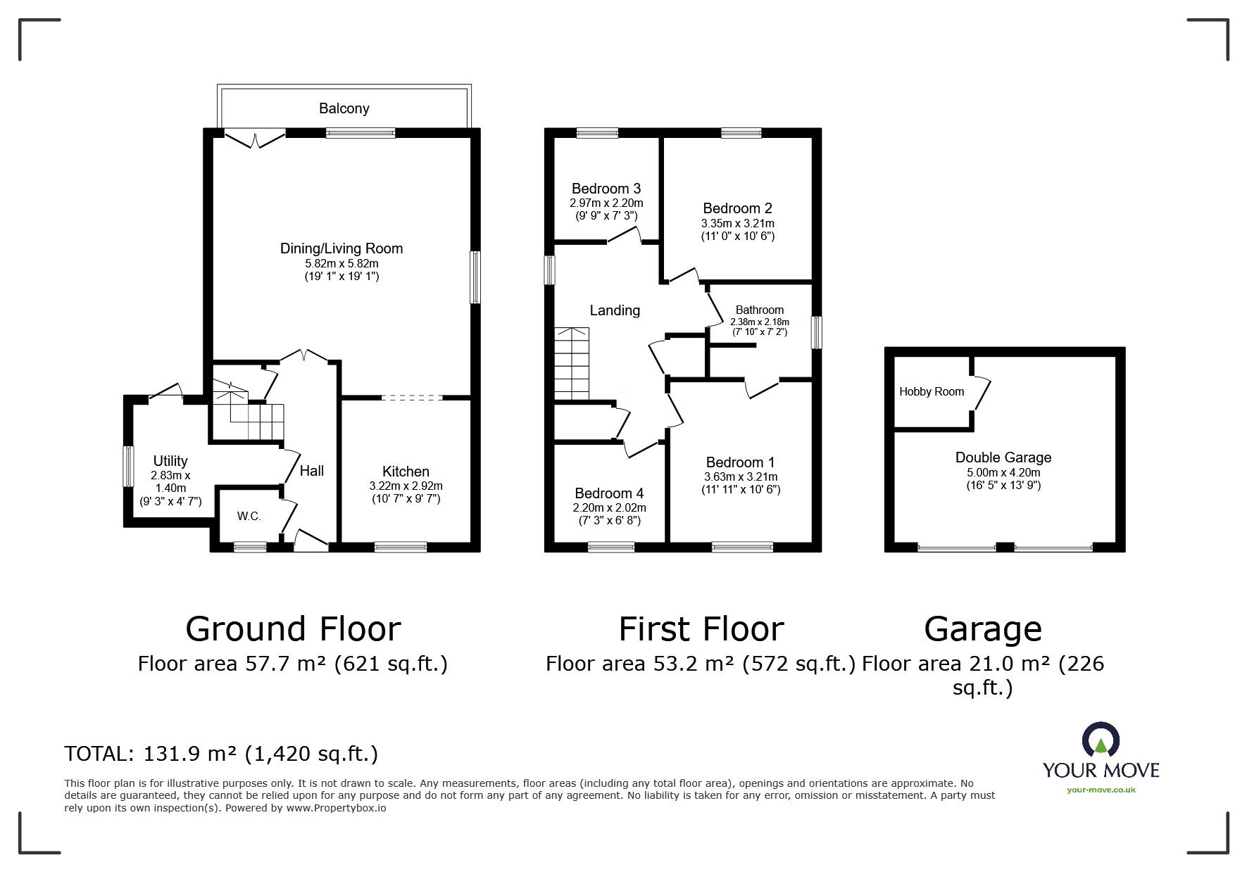 Floorplan of 4 bedroom Detached House for sale, Earlsmere Drive, Barnsley, S71