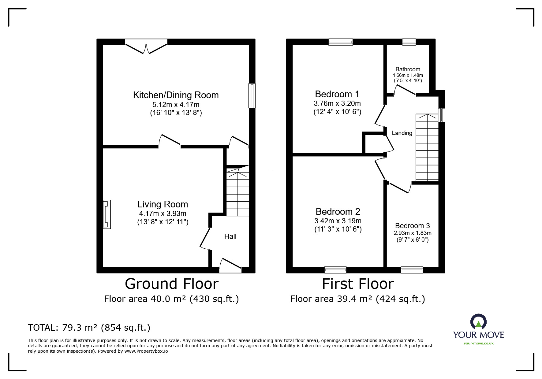 Floorplan of 3 bedroom Semi Detached House for sale, Burnham Avenue, Staincross, South Yorkshire, S75