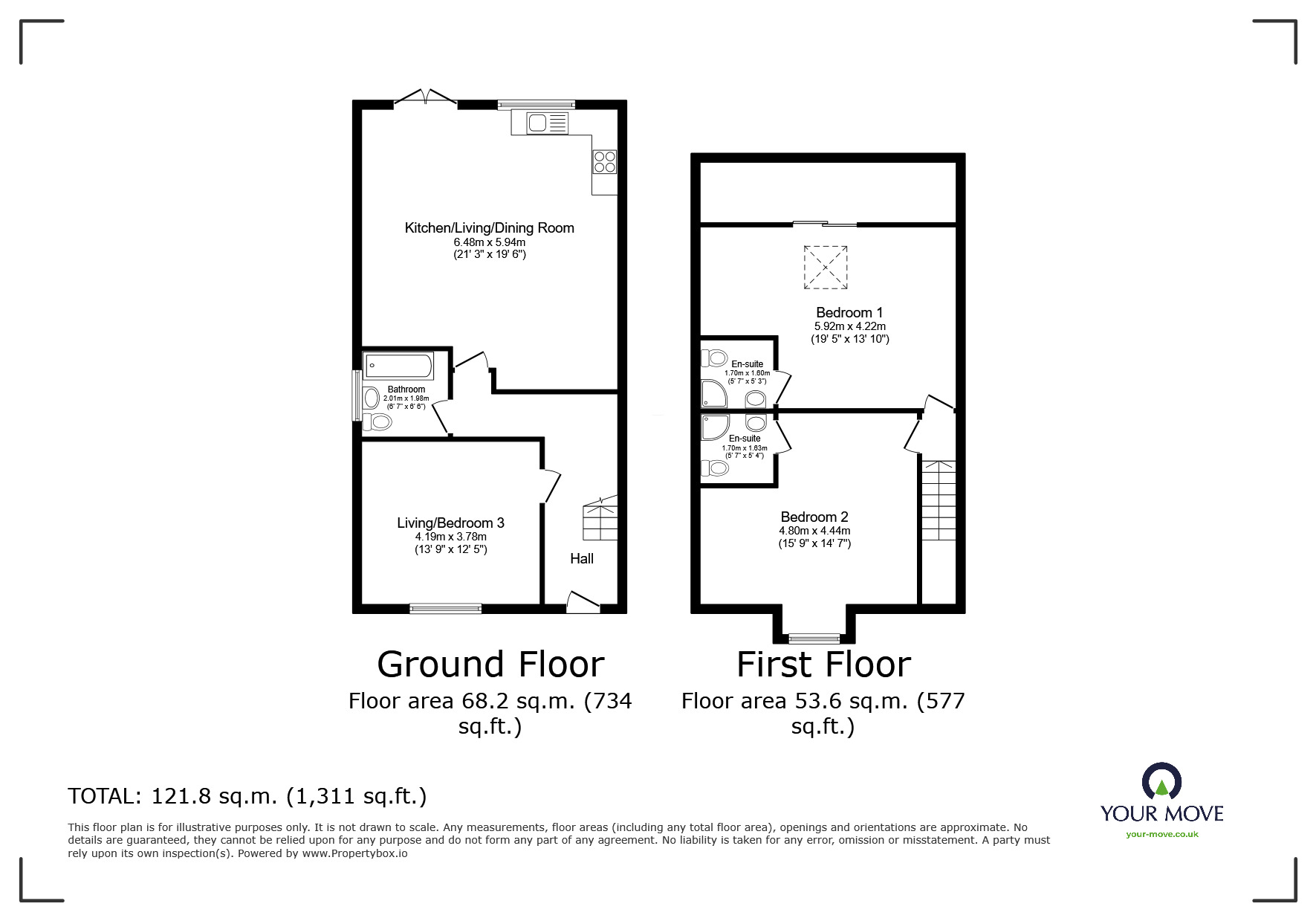 Floorplan of 3 bedroom Semi Detached Bungalow for sale, Church Mews, Minsthorpe Lane, South Elmsall, West Yorkshire, WF9