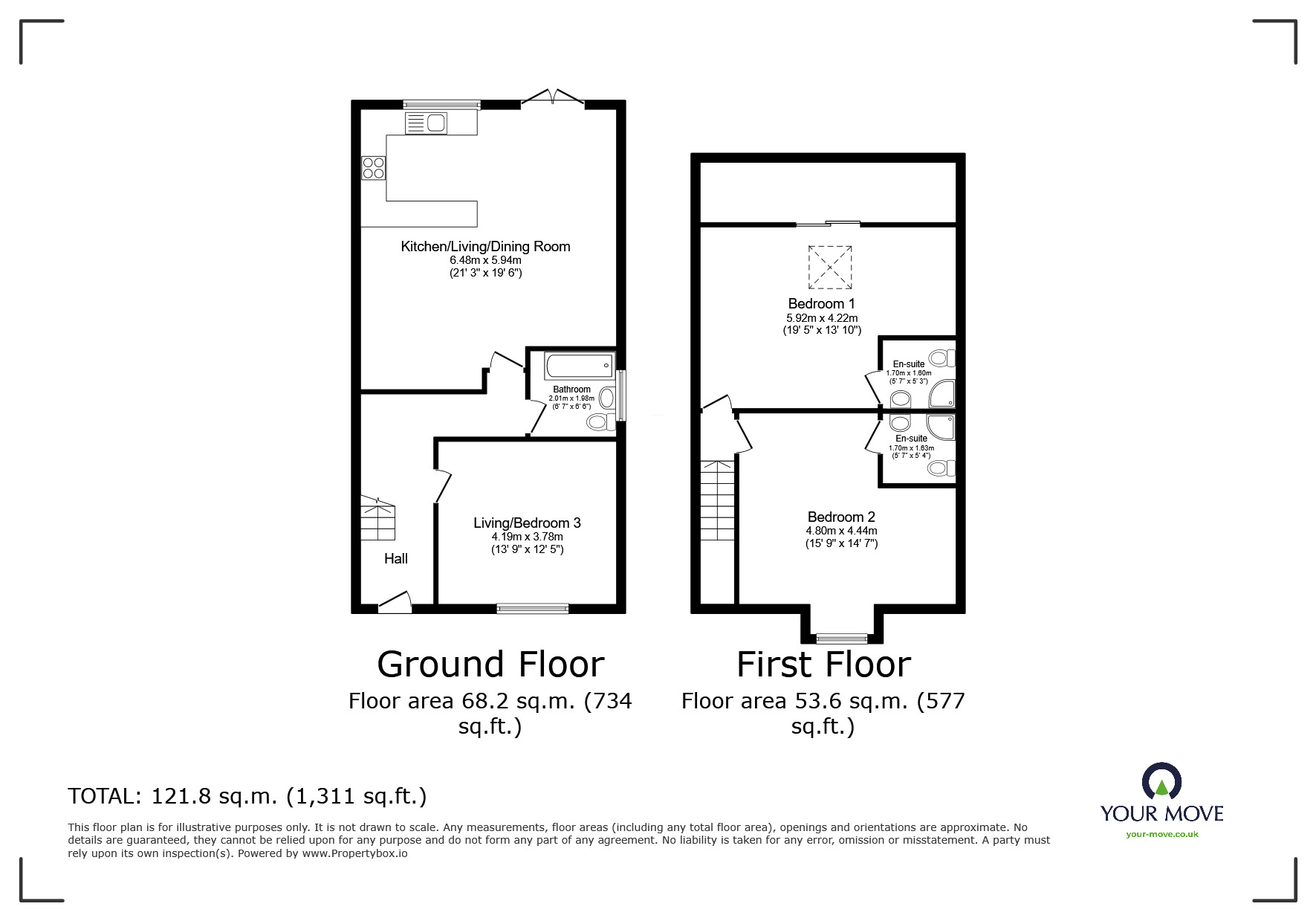 Floorplan of 3 bedroom Semi Detached Bungalow for sale, Church Mews, Minsthorpe Lane, South Elmsall, West Yorkshire, WF9