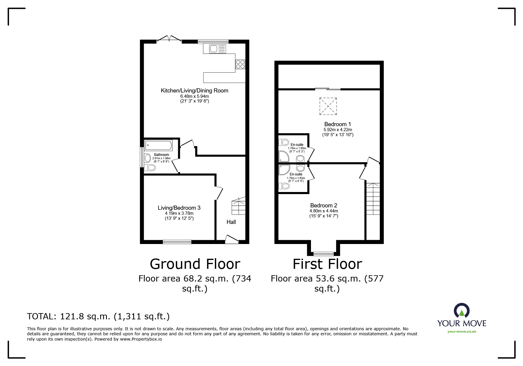 Floorplan of 3 bedroom Semi Detached Bungalow for sale, Church Mews, Minsthorpe Lane, South Elmsall, West Yorkshire, WF9