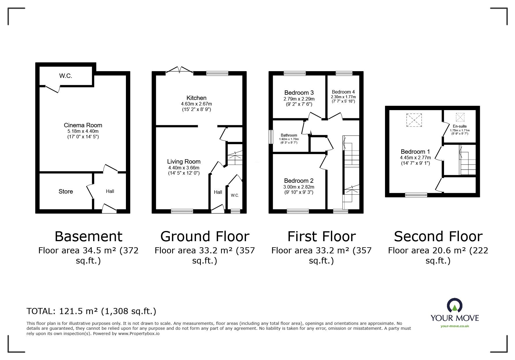 Floorplan of 4 bedroom Semi Detached House for sale, Rookery View, Barnsley, South Yorkshire, S70