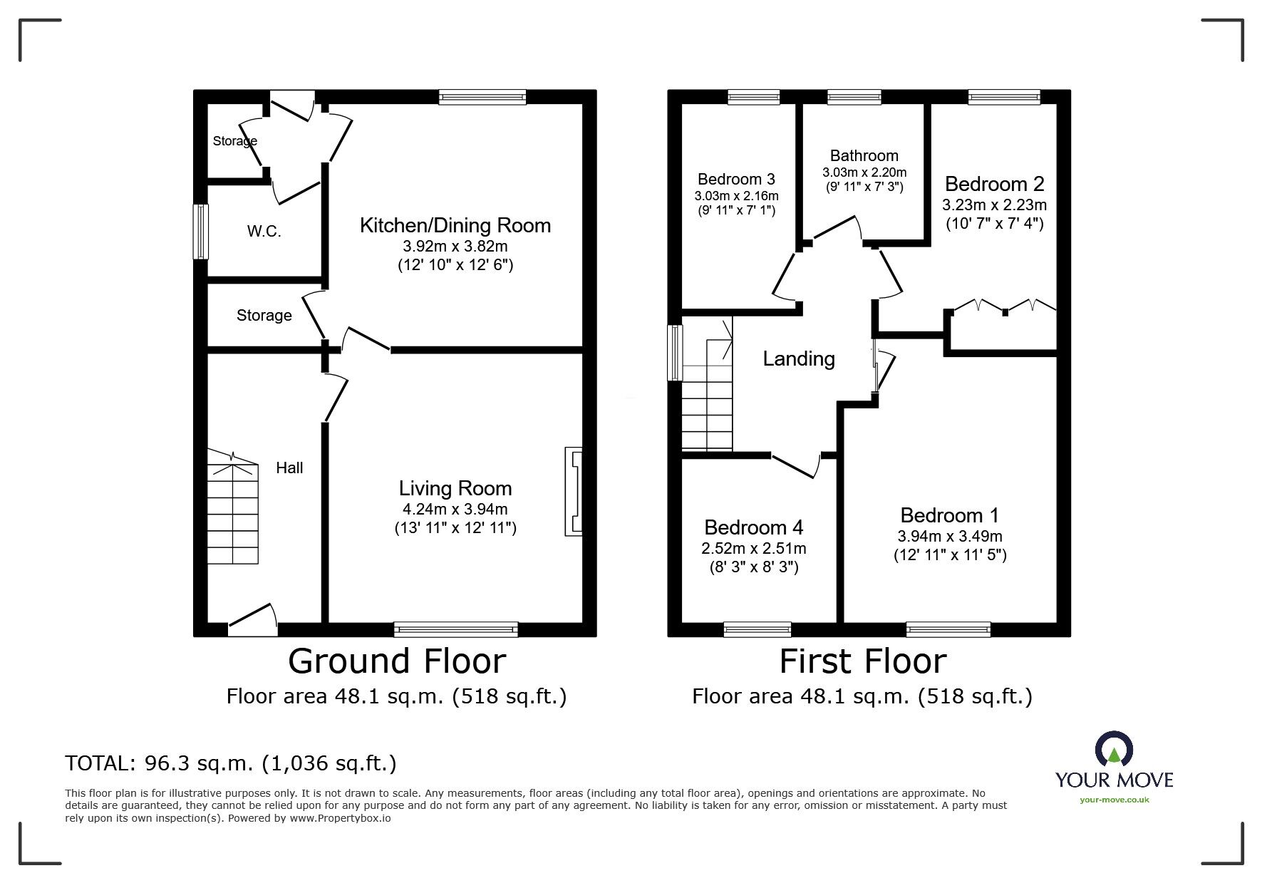 Floorplan of 4 bedroom Semi Detached House for sale, Uplands Avenue, Darton, South Yorkshire, S75