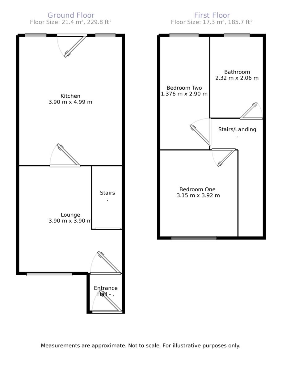 Floorplan of 2 bedroom Mid Terrace House to rent, Poplar Terrace, Royston, South Yorkshire, S71