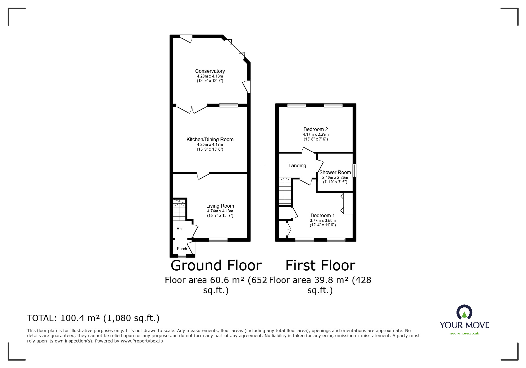 Floorplan of 2 bedroom Semi Detached House for sale, Redcliffe Close, Barnsley, South Yorkshire, S75