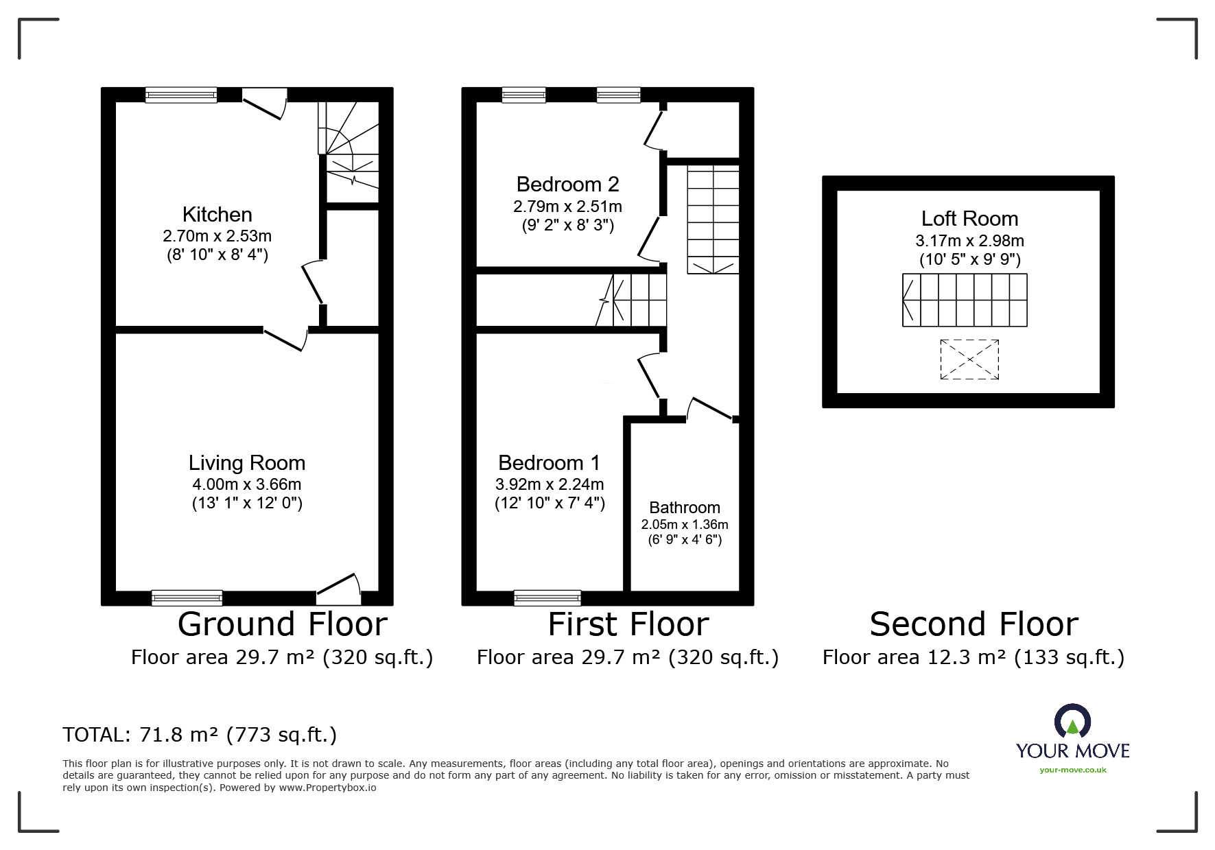 Floorplan of 2 bedroom Mid Terrace House for sale, Bank Street, Barnsley, South Yorkshire, S70