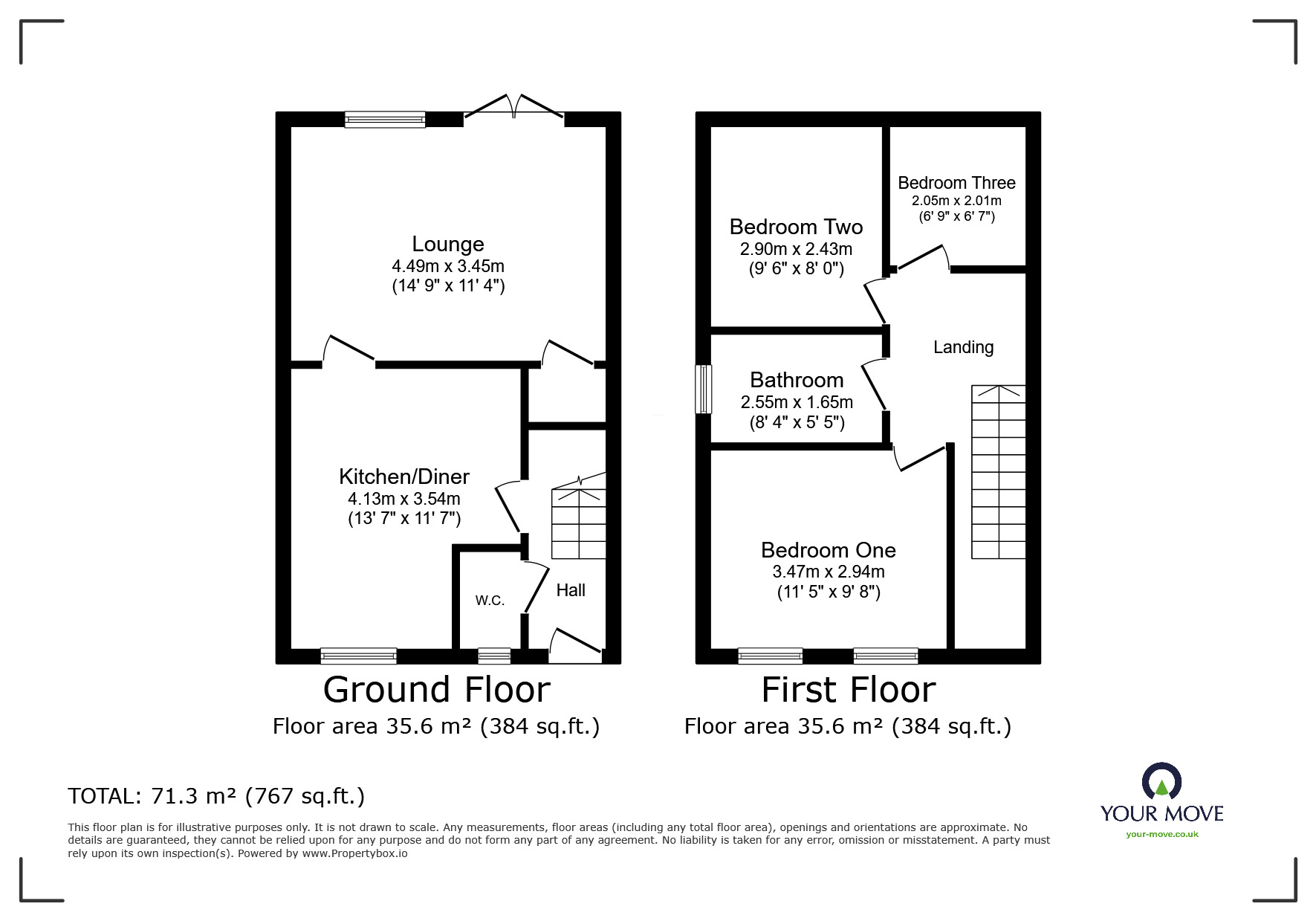 Floorplan of 3 bedroom Semi Detached House for sale, Stonefont Grove, Grimethorpe, South Yorkshire, S72