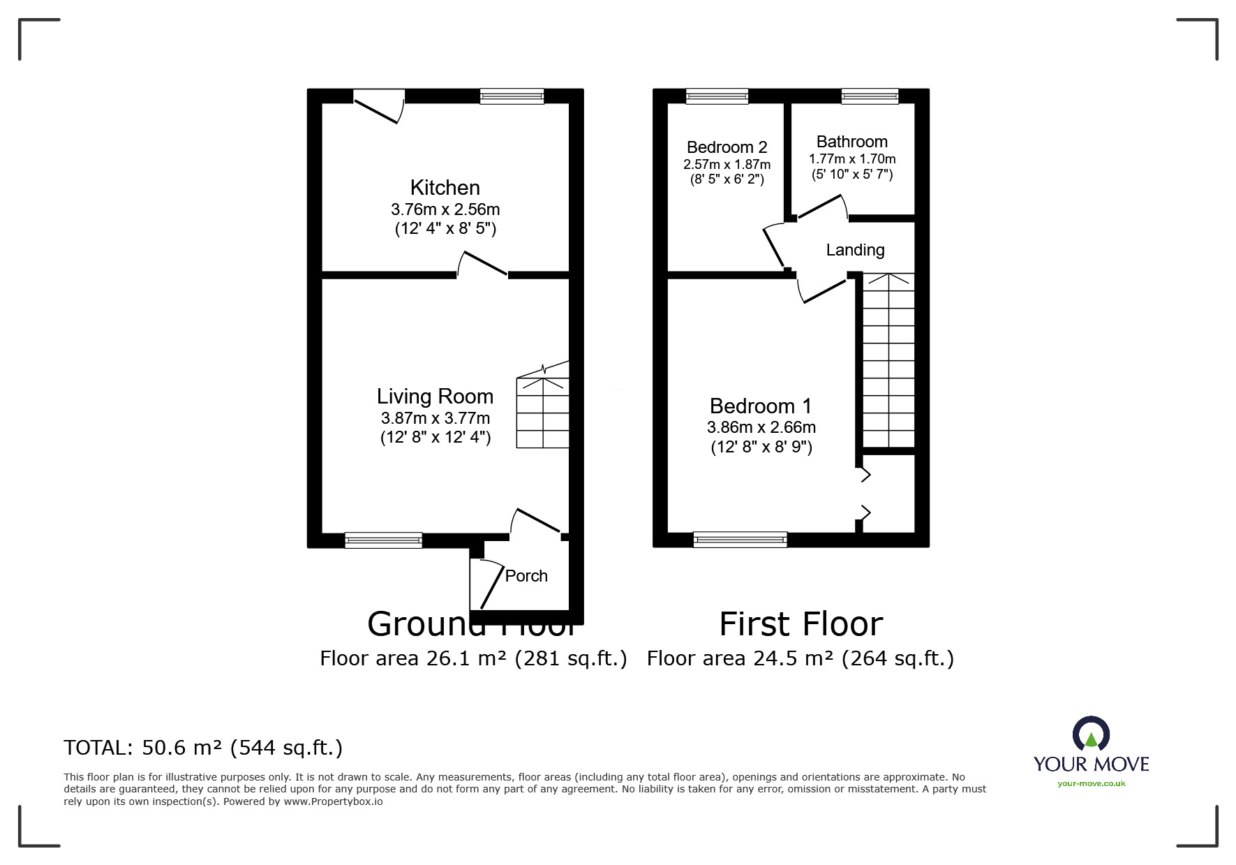 Floorplan of 2 bedroom Mid Terrace House for sale, Bridge Street, Barnsley, South Yorkshire, S71