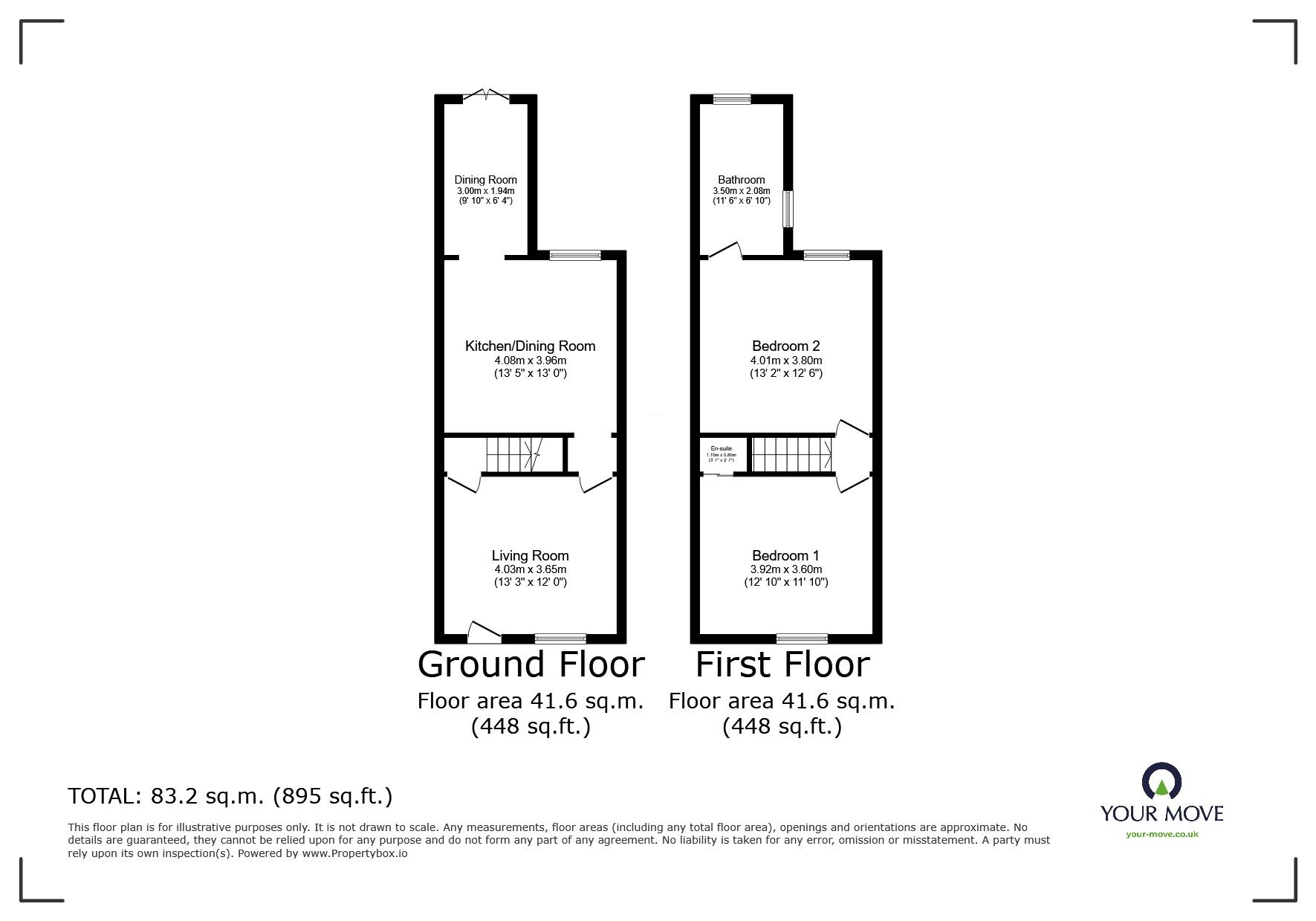 Floorplan of 2 bedroom End Terrace House for sale, Wilby Lane, Barnsley, South Yorkshire, S70