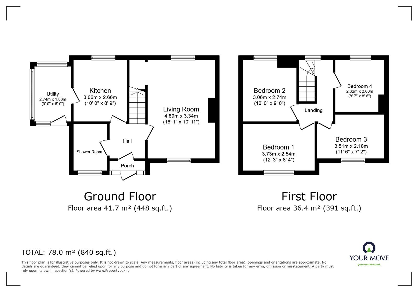 Floorplan of 4 bedroom Semi Detached House for sale, Strafford Street, Darton, South Yorkshire, S75