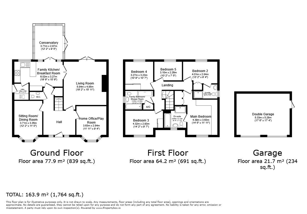 Floorplan of 5 bedroom Detached House for sale, Ashmead Road, Bedford, Bedfordshire, MK41