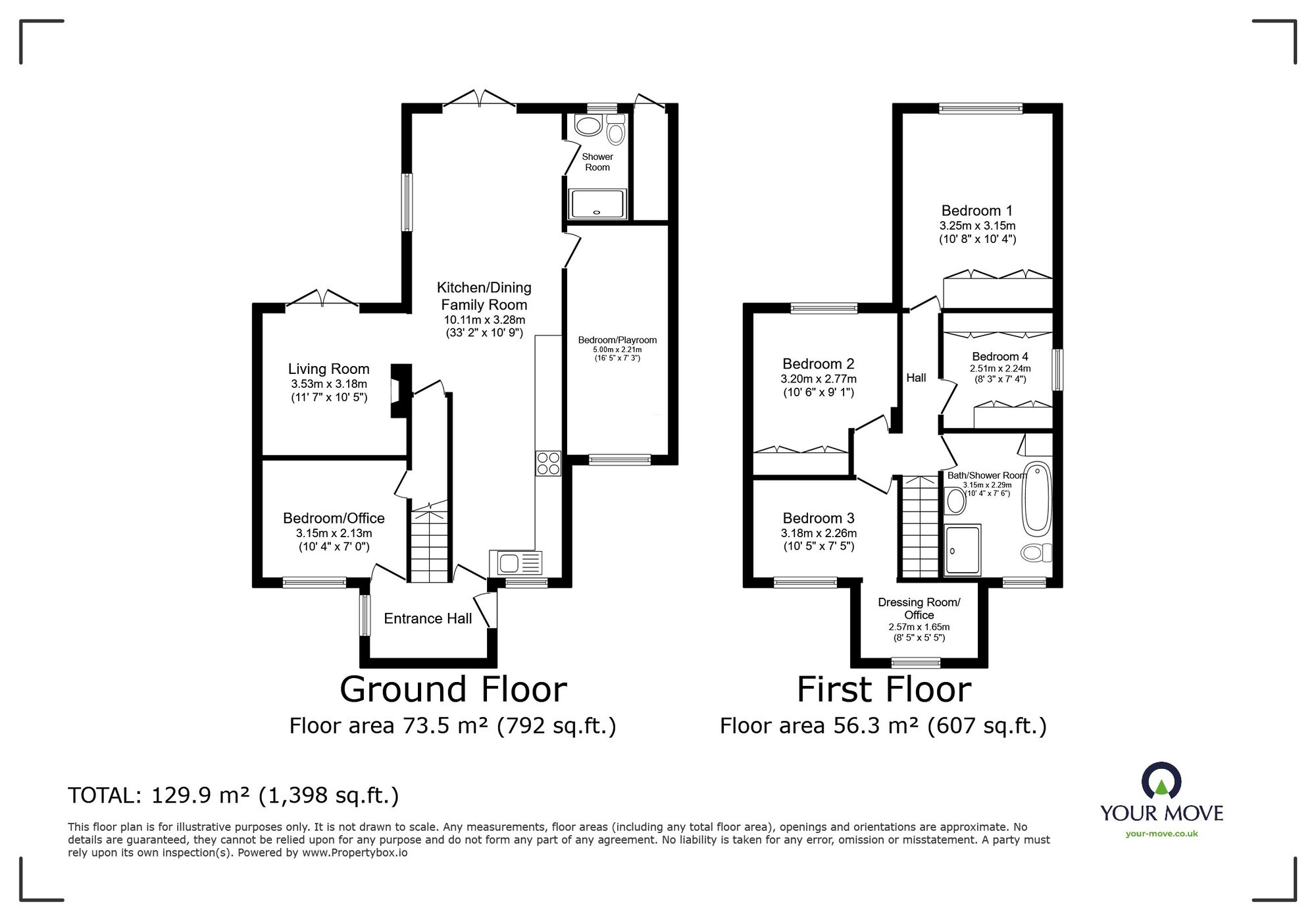 Floorplan of 5 bedroom Semi Detached House for sale, Dovehouse Close, Bromham, Bedfordshire, MK43