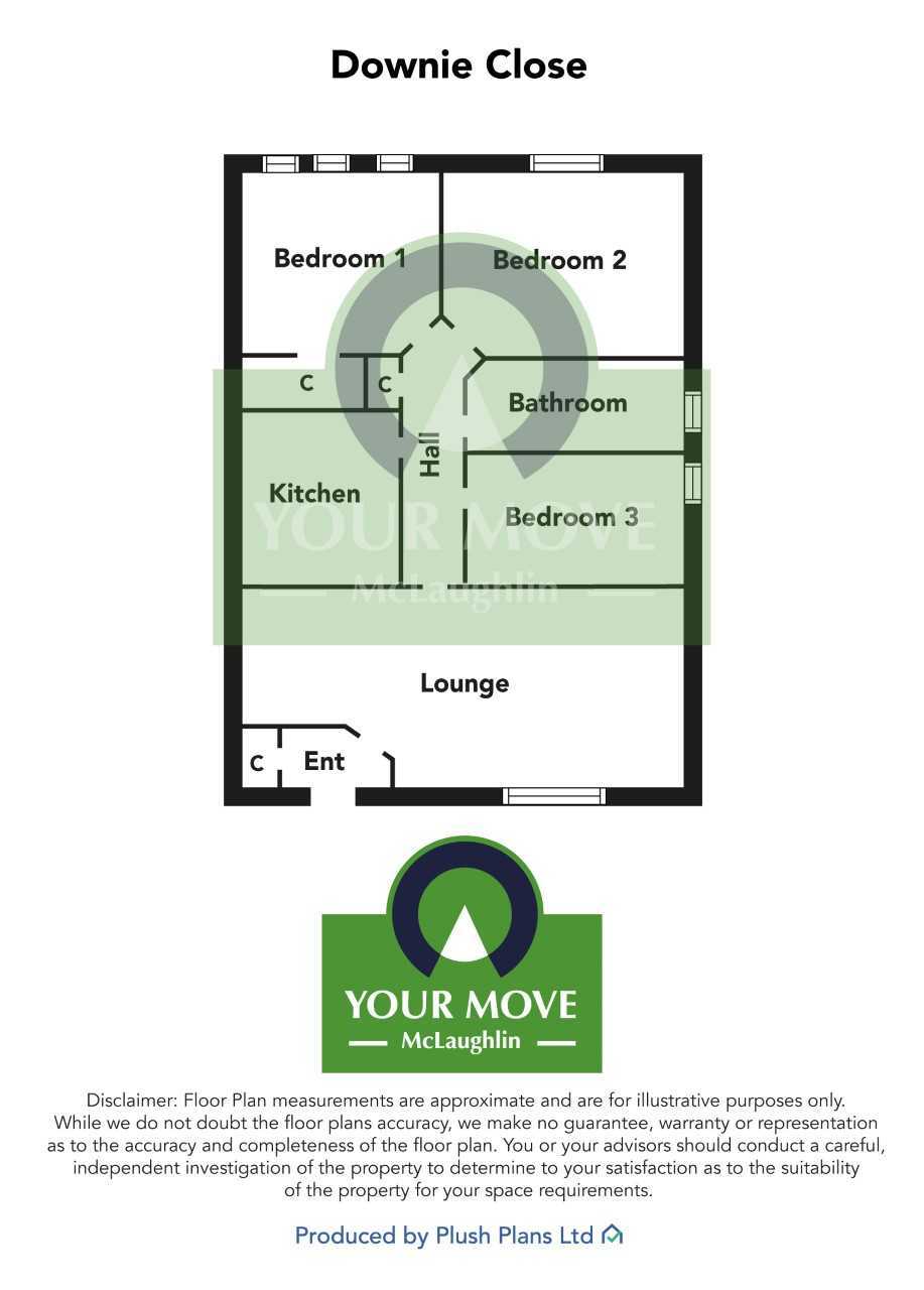 Floorplan of 3 bedroom Detached House for sale, Downie Close, Uddingston, North Lanarkshire, G71