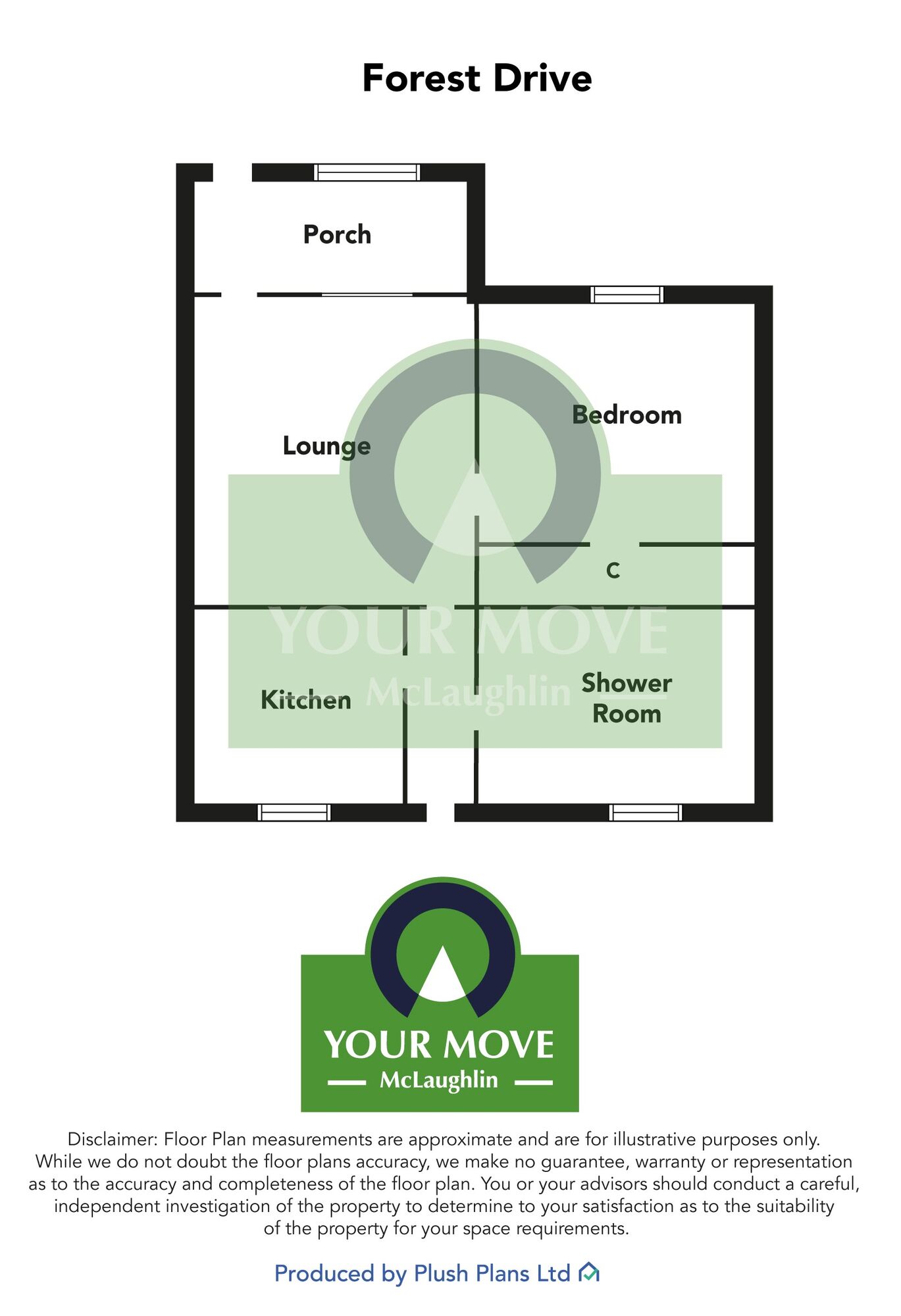 Floorplan of 1 bedroom Detached Bungalow for sale, Forest Drive, Bothwell, South Lanarkshire, G71