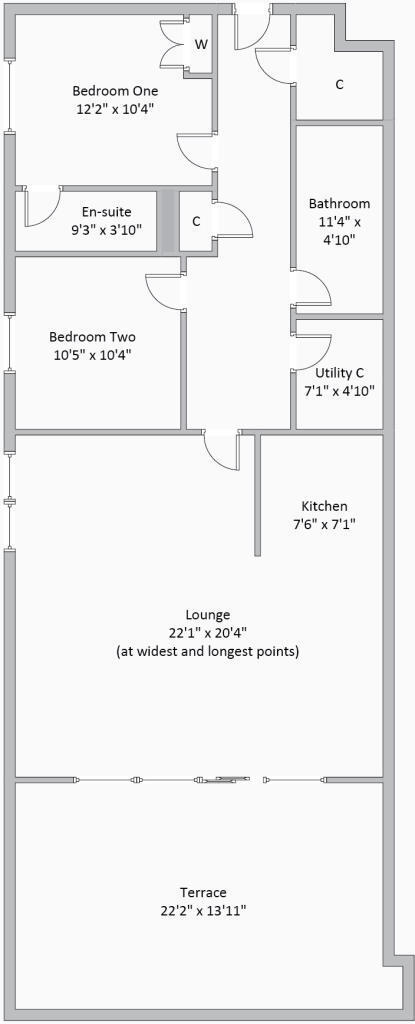 Floorplan of 2 bedroom  Flat for sale, Meadowside Quay Square, Glasgow, Glasgow City, G11