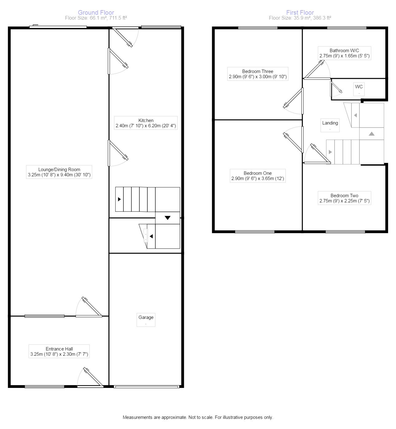 Floorplan of 3 bedroom Mid Terrace House to rent, Treneere Road, Exhall, Coventry, CV7