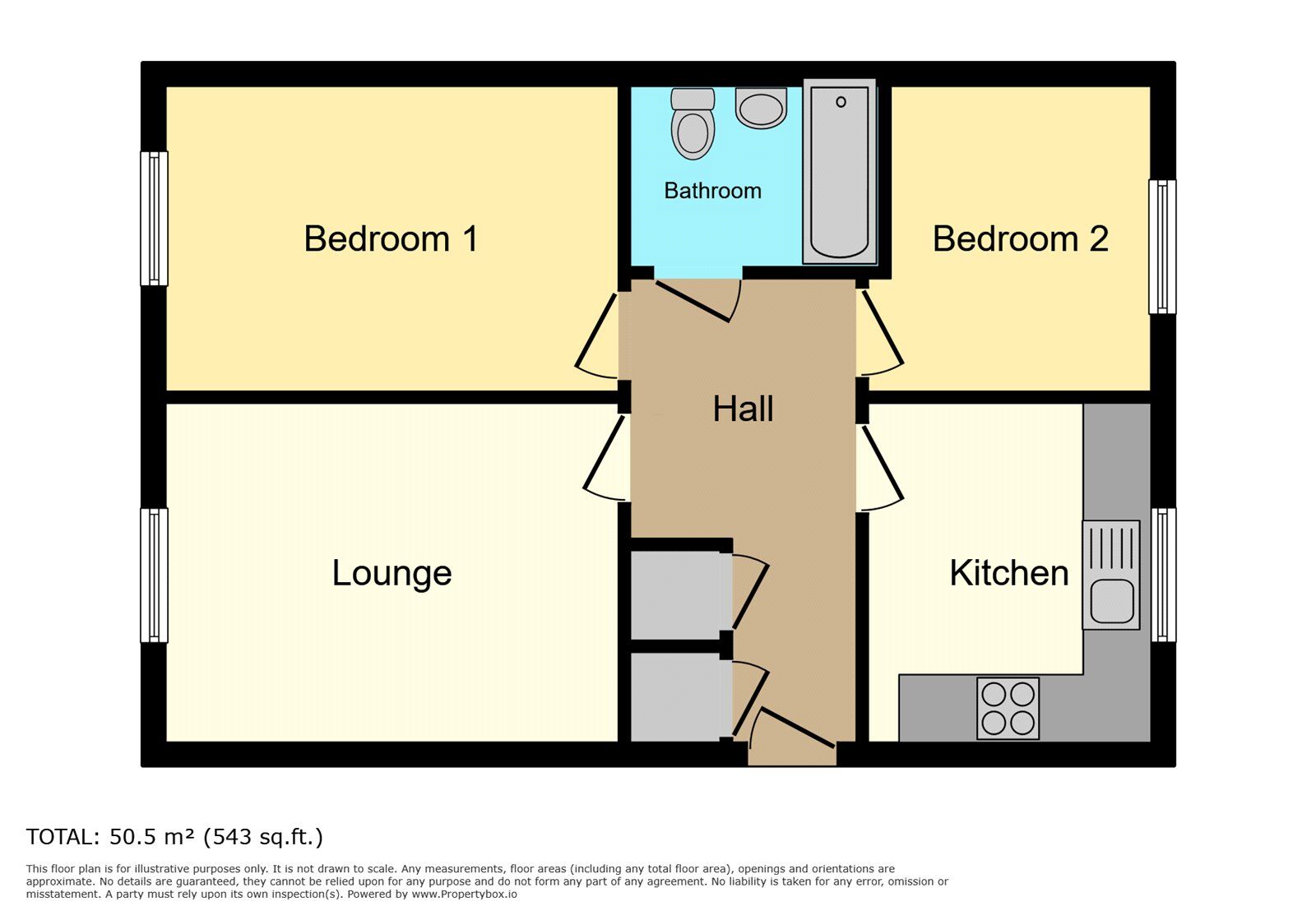 Floorplan of 2 bedroom  Flat for sale, The Waterfront, Exhall, Warwickshire, CV7