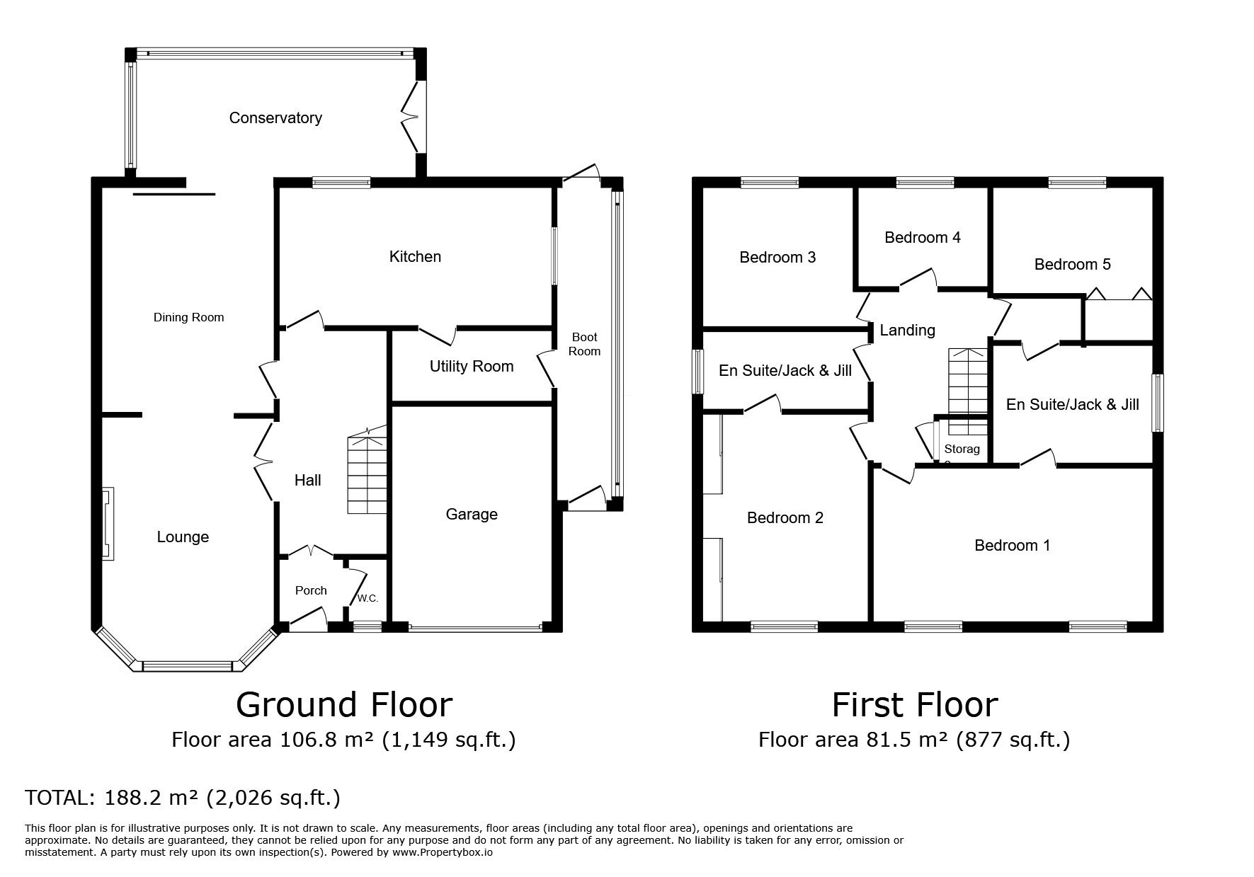 Floorplan of 5 bedroom Detached House for sale, Dove Close, Bedworth, Warwickshire, CV12