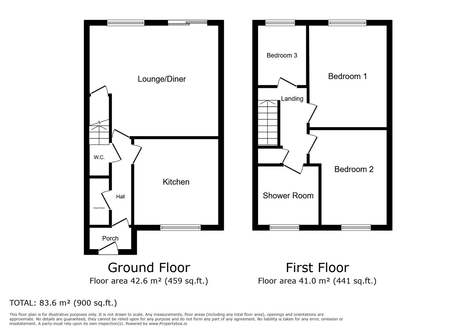 Floorplan of 3 bedroom Semi Detached House for sale, John Knight Road, Bedworth, Warwickshire, CV12