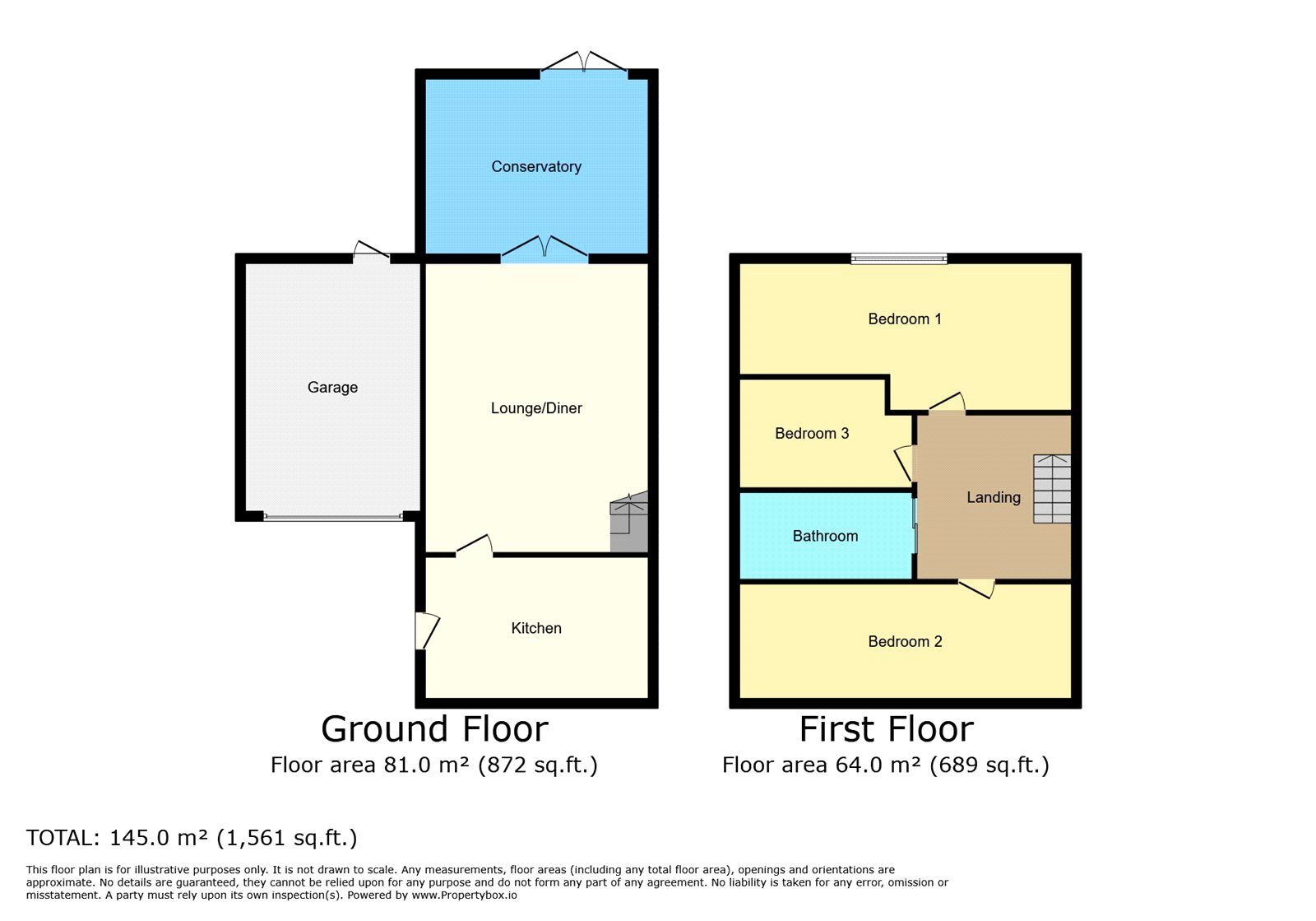 Floorplan of 3 bedroom Link Detached House to rent, Cedars Road, Exhall, Warwickshire, CV7