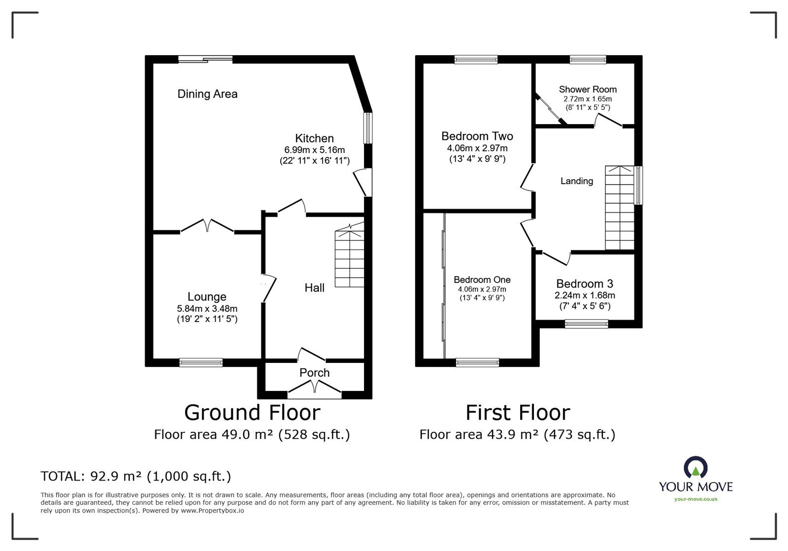 Floorplan of 3 bedroom Semi Detached House for sale, Briardene Avenue, Bedworth, Warwickshire, CV12