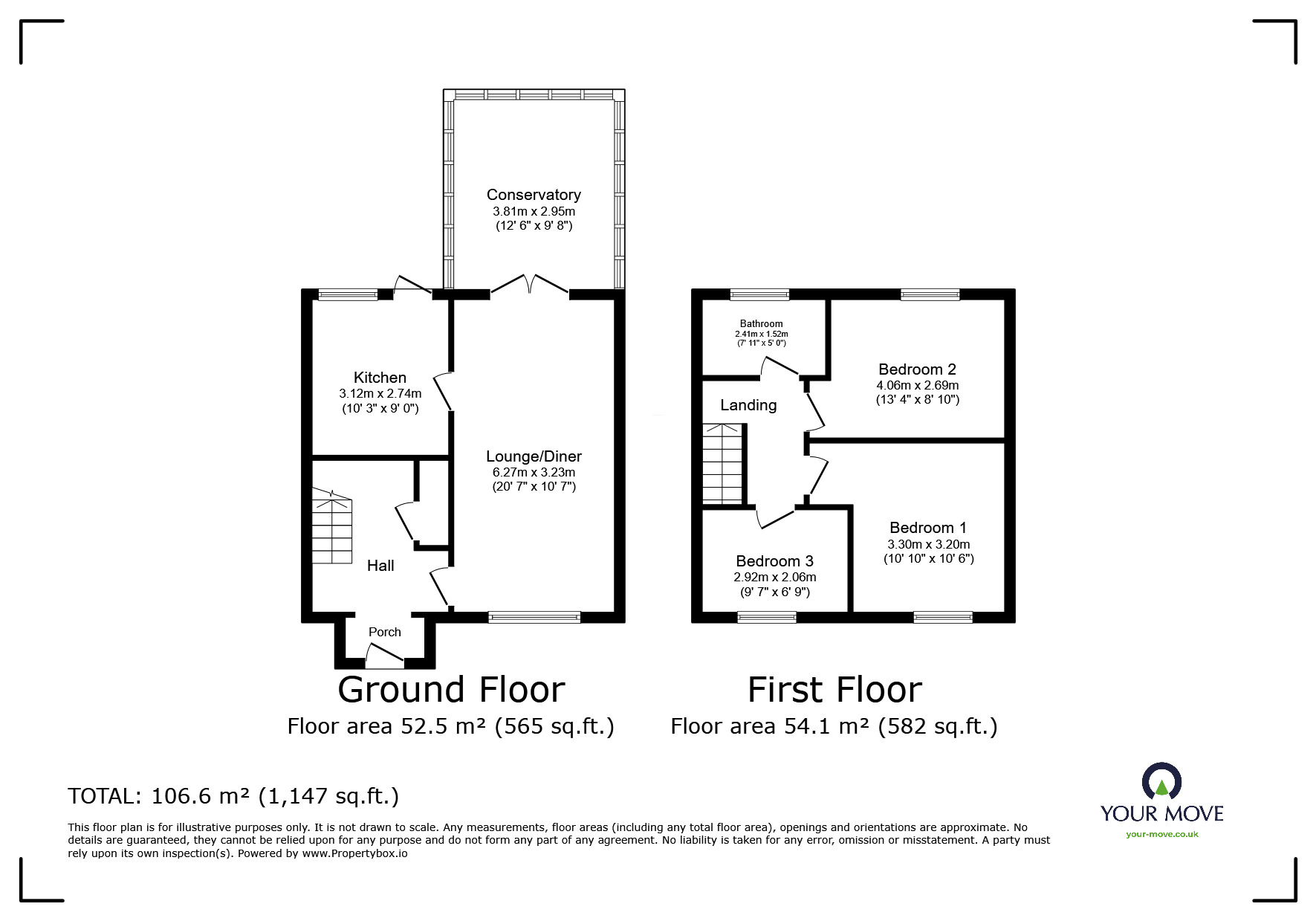 Floorplan of 3 bedroom Semi Detached House for sale, Mavor Drive, Bedworth, Warwickshire, CV12